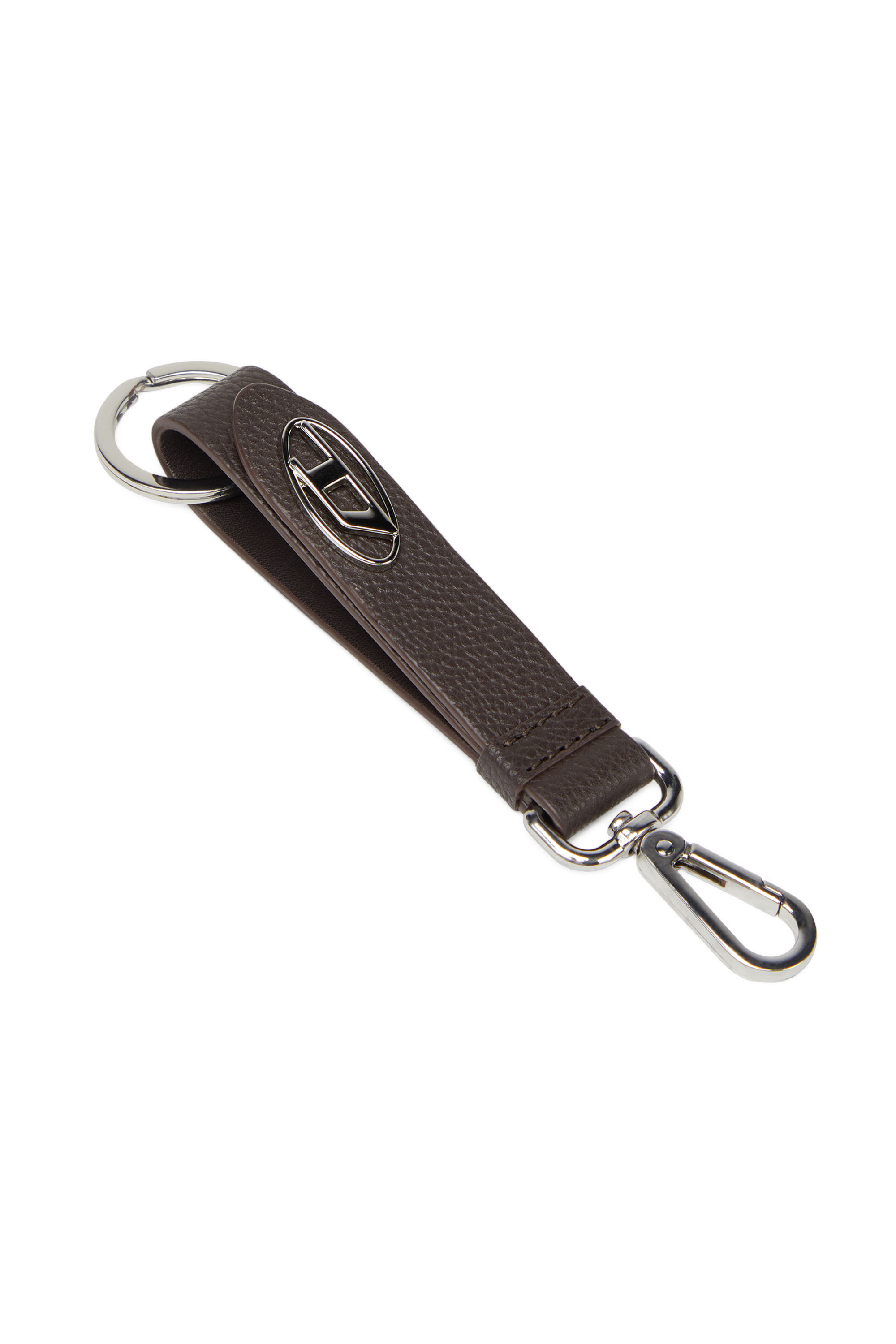 Diesel - KEY RING, Male's カウレザーキーリング in ブラウン - 2