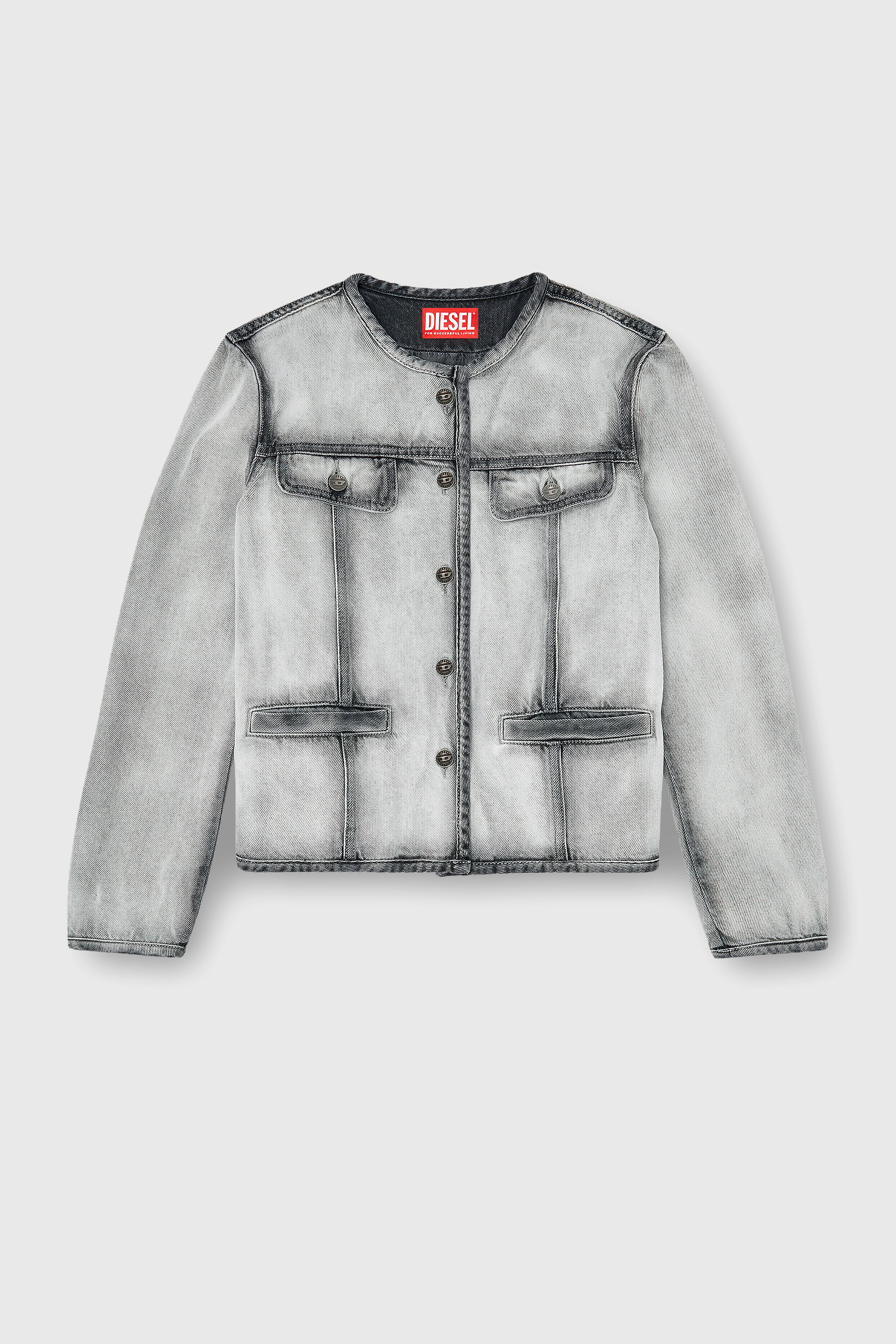 Diesel - DE-GRAFY-FSI, Female's Jacket in soft skeleton denim in グレー - 2