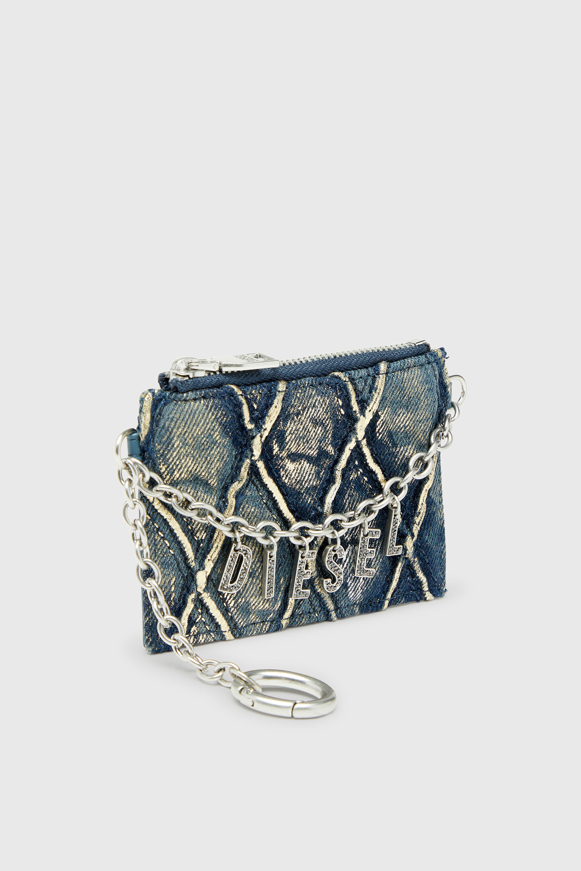 Diesel - CARD HOLDER WITH CHAIN, Female's カードホルダー in ブルー - 3