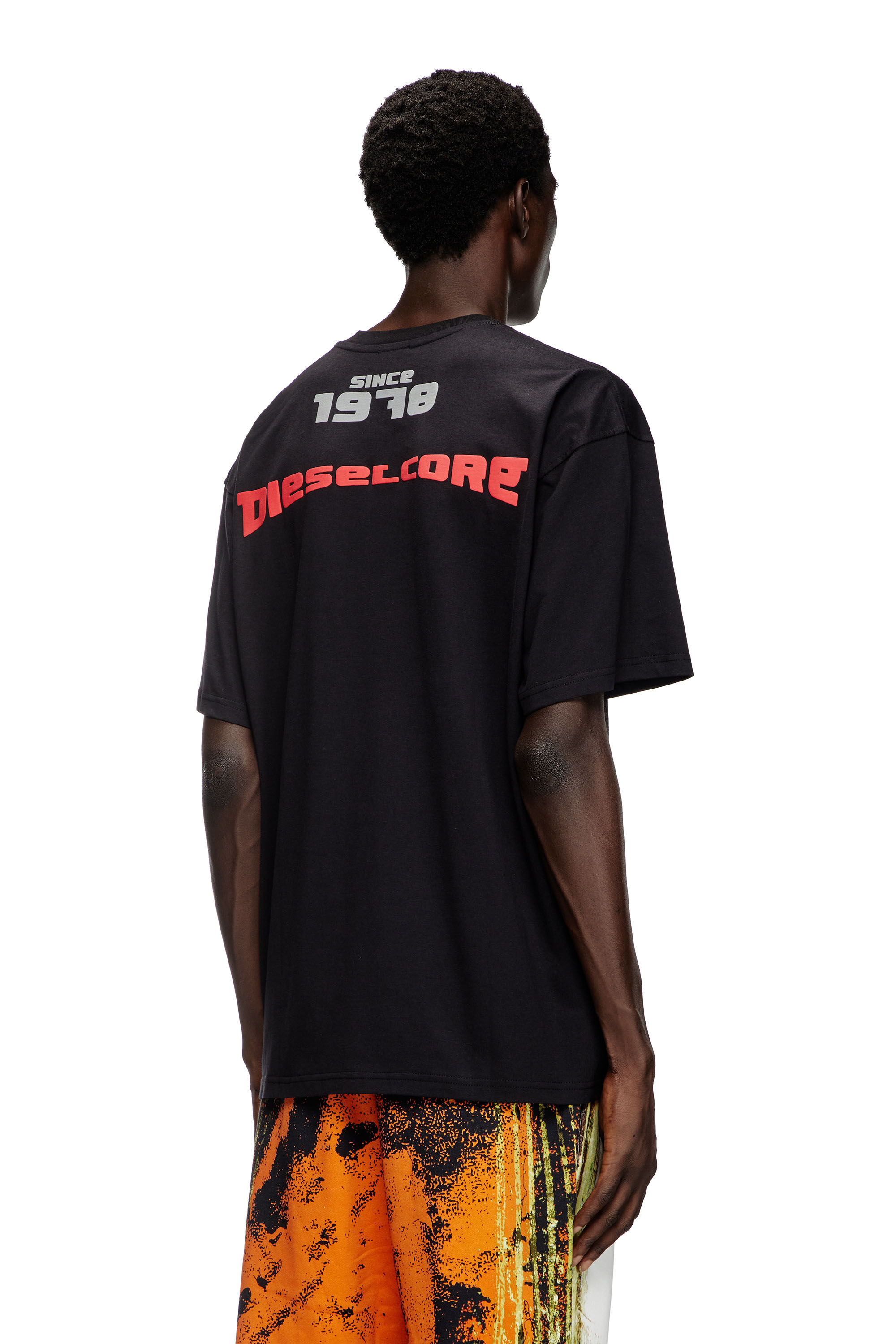 Diesel - T-BOXTY, Male's T-shirt with Livestream print in ブラック - 5