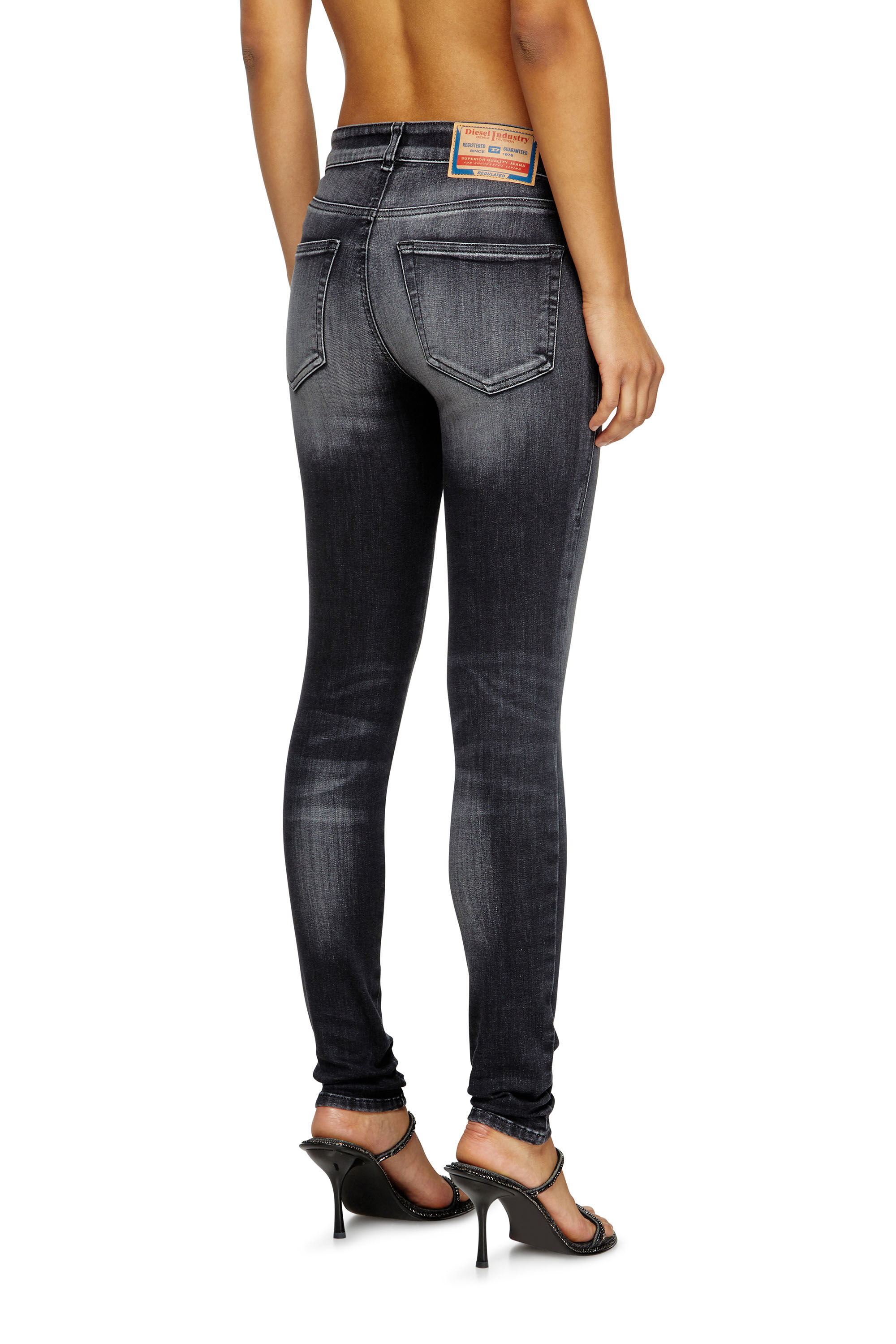 Diesel - Female's Skinny Jeans 2017 Slandy 09K97, ブラック/ダークグレー - 5