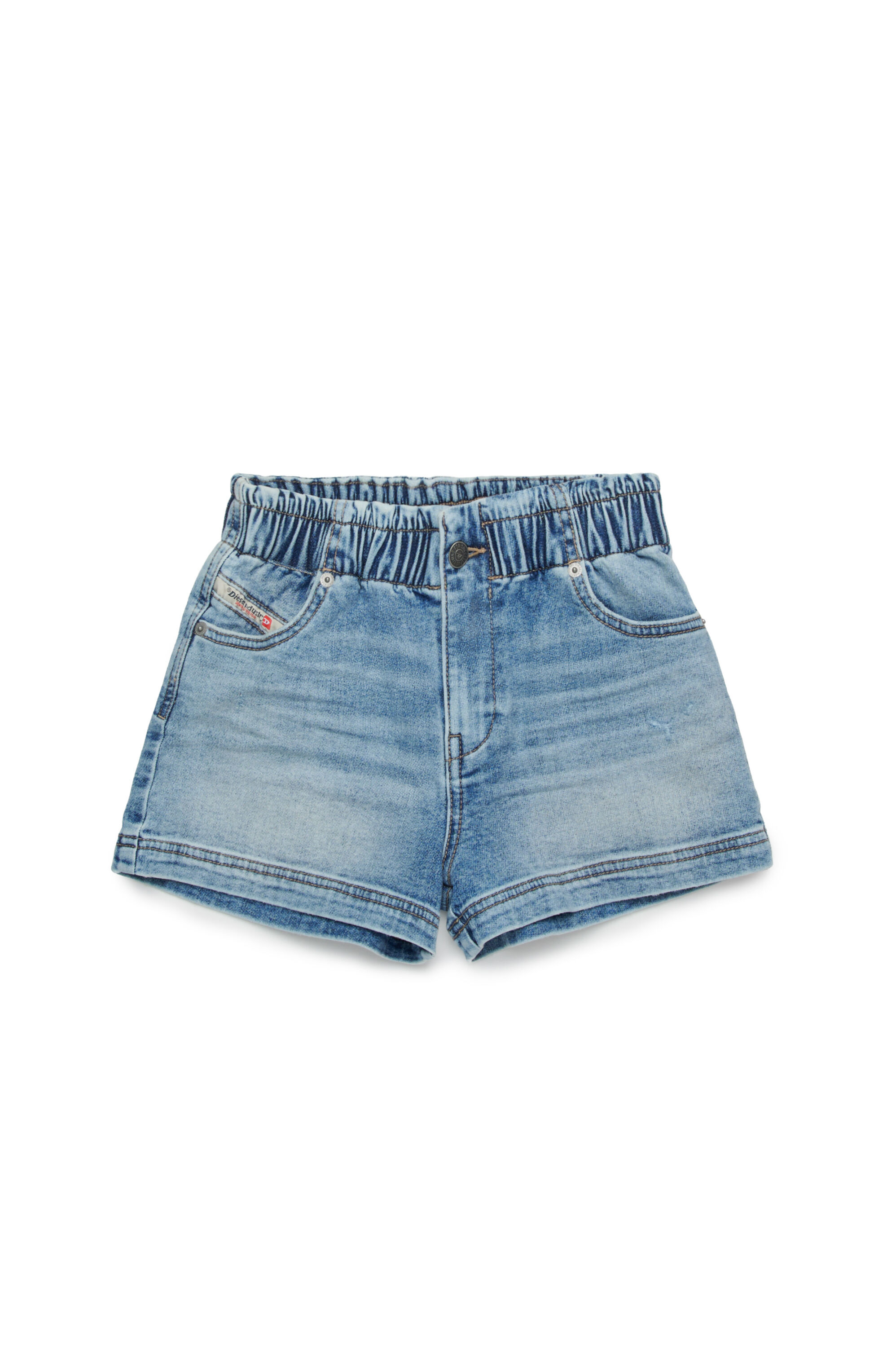 Diesel - PAMLIX JJJ, Female's Shorts in used-look JoggJeans in ライトブルー - 1