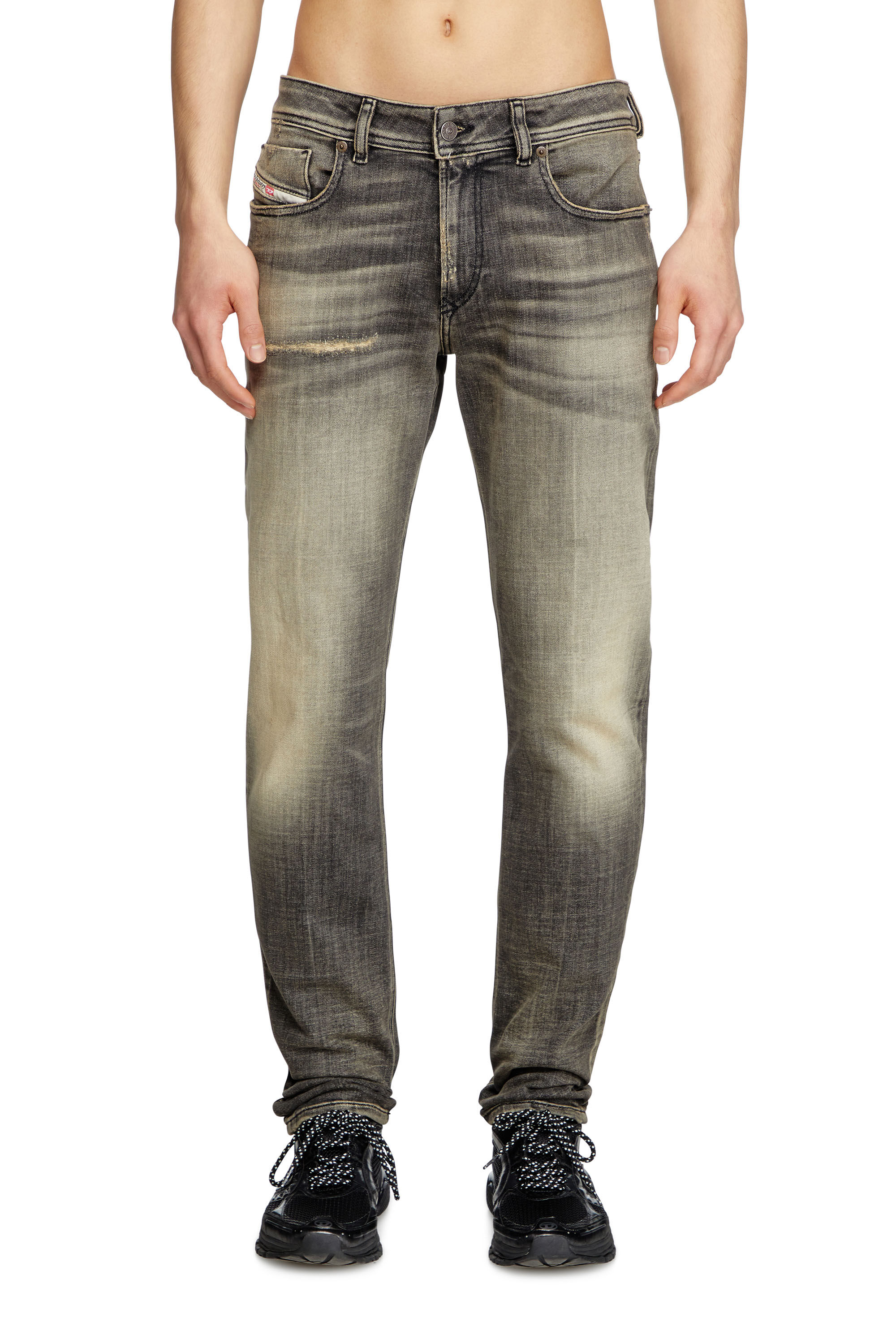 Diesel - Male's Skinny Jeans 1979 Sleenker 09K54, ブラック/ダークグレー - 3