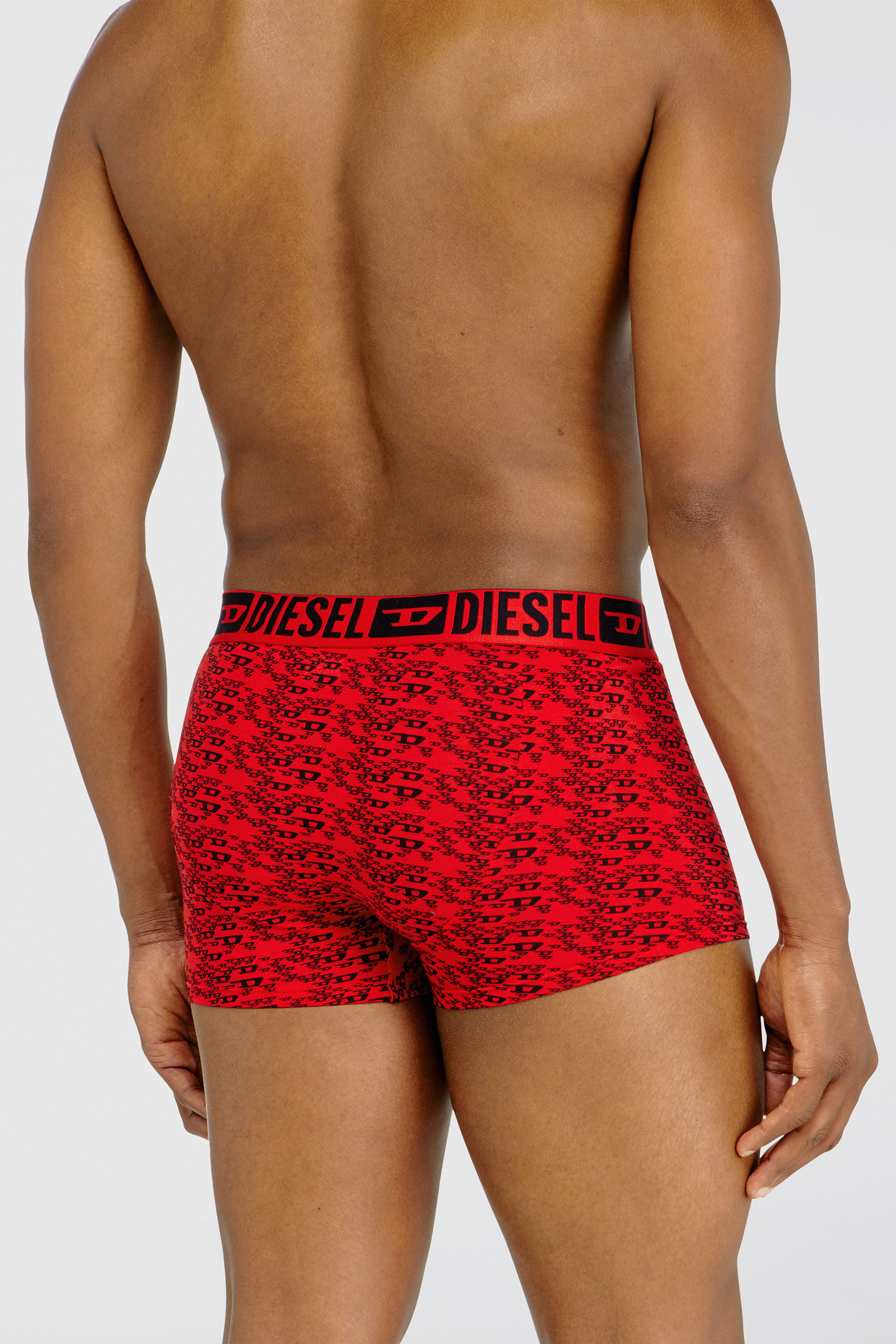 Diesel - MIKE-D-CORE-3PACK, Male's ボクサーパンツ 3枚パック in ブラック/レッド - 4