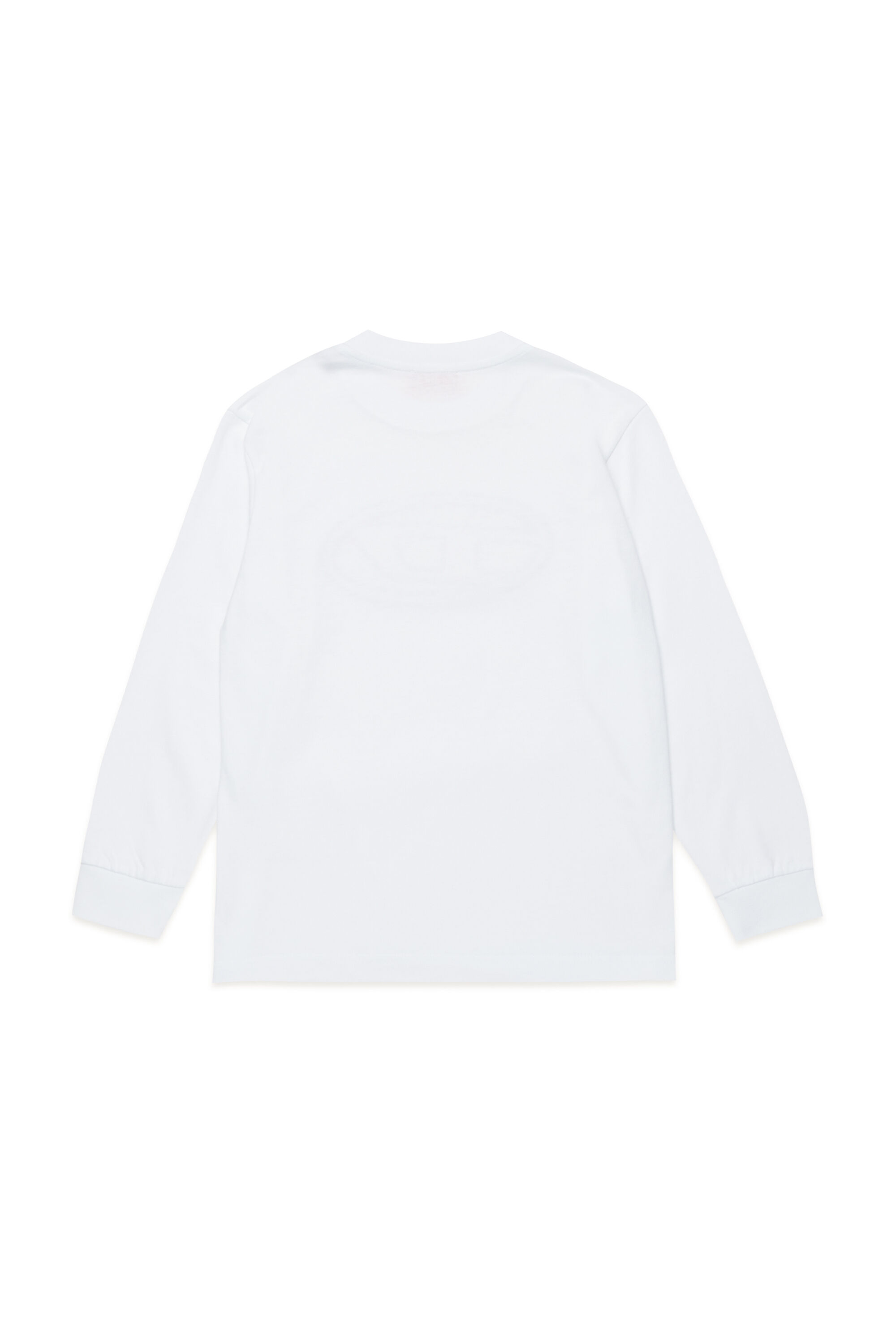 Diesel - TJUSTBIGOVALS OVER, Male's Long sleeved t-shirt with large oval D logo in ホワイト - 2