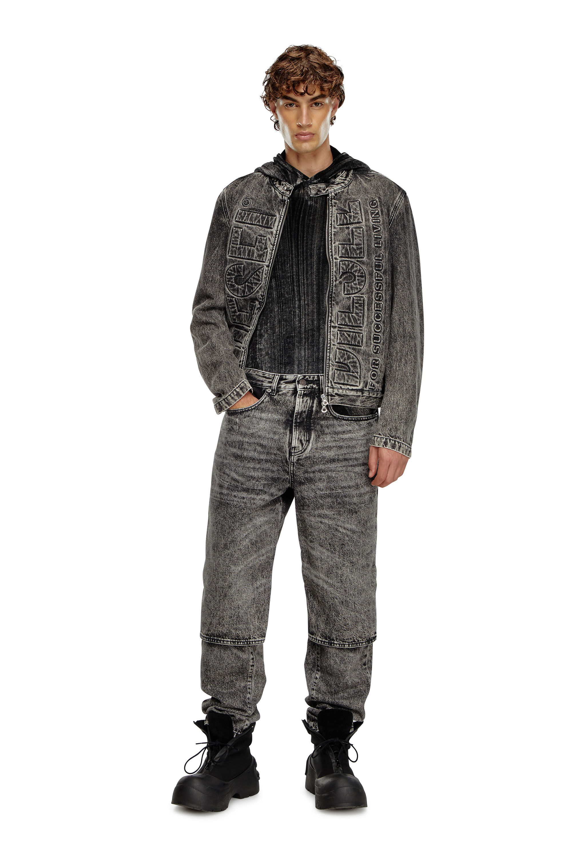 Diesel - Male's Regular Jeans D-Malon 0CBDE, ブラック/ダークグレー - 1