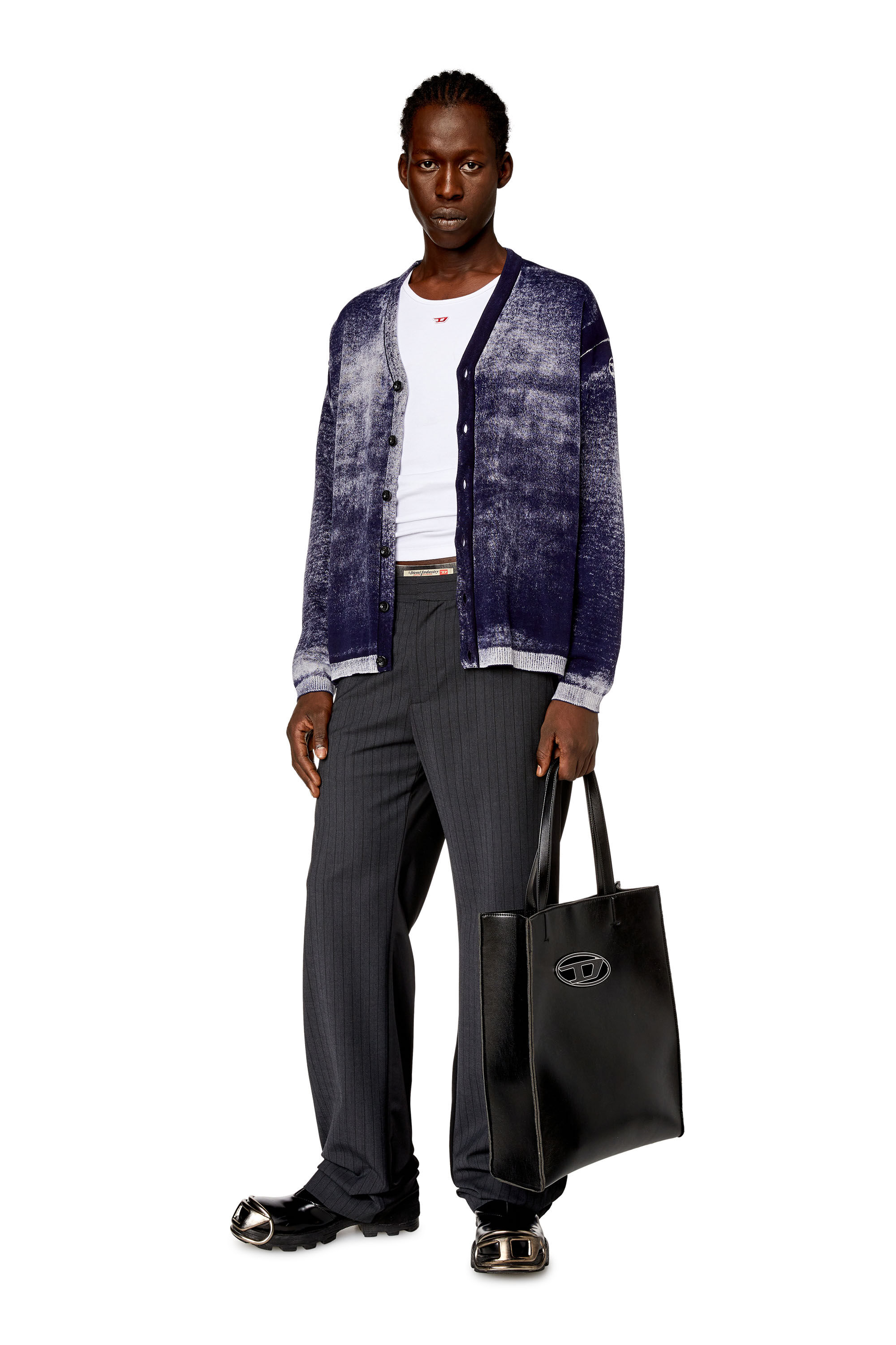 K-LARENCE-CARDIGAN-B ニット カーディガン｜ブルー｜メンズ｜ダーク 