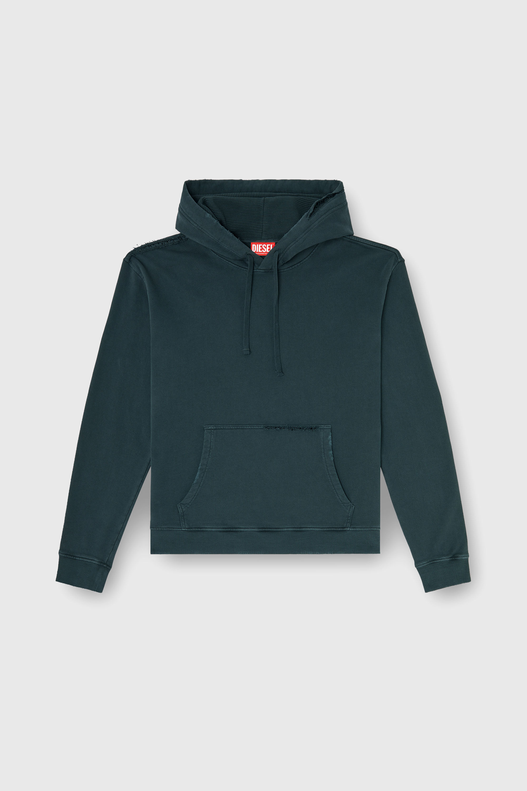 Diesel - S-NORM-HOOD-CRYSTALS, Male's プルオーバーパーカー in ダークグリーン - 2