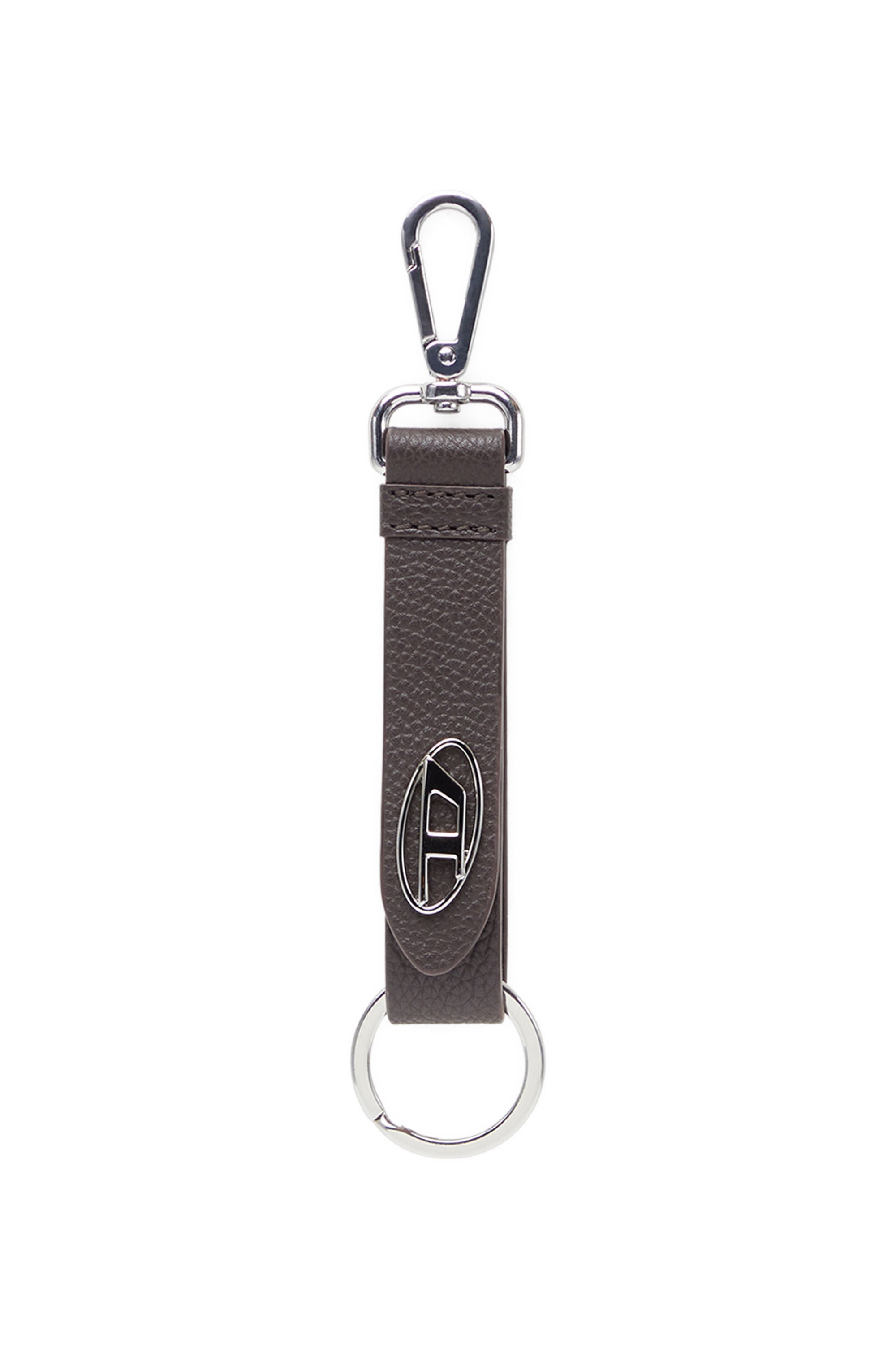 Diesel - KEY RING, Male's カウレザーキーリング in ブラウン - 1