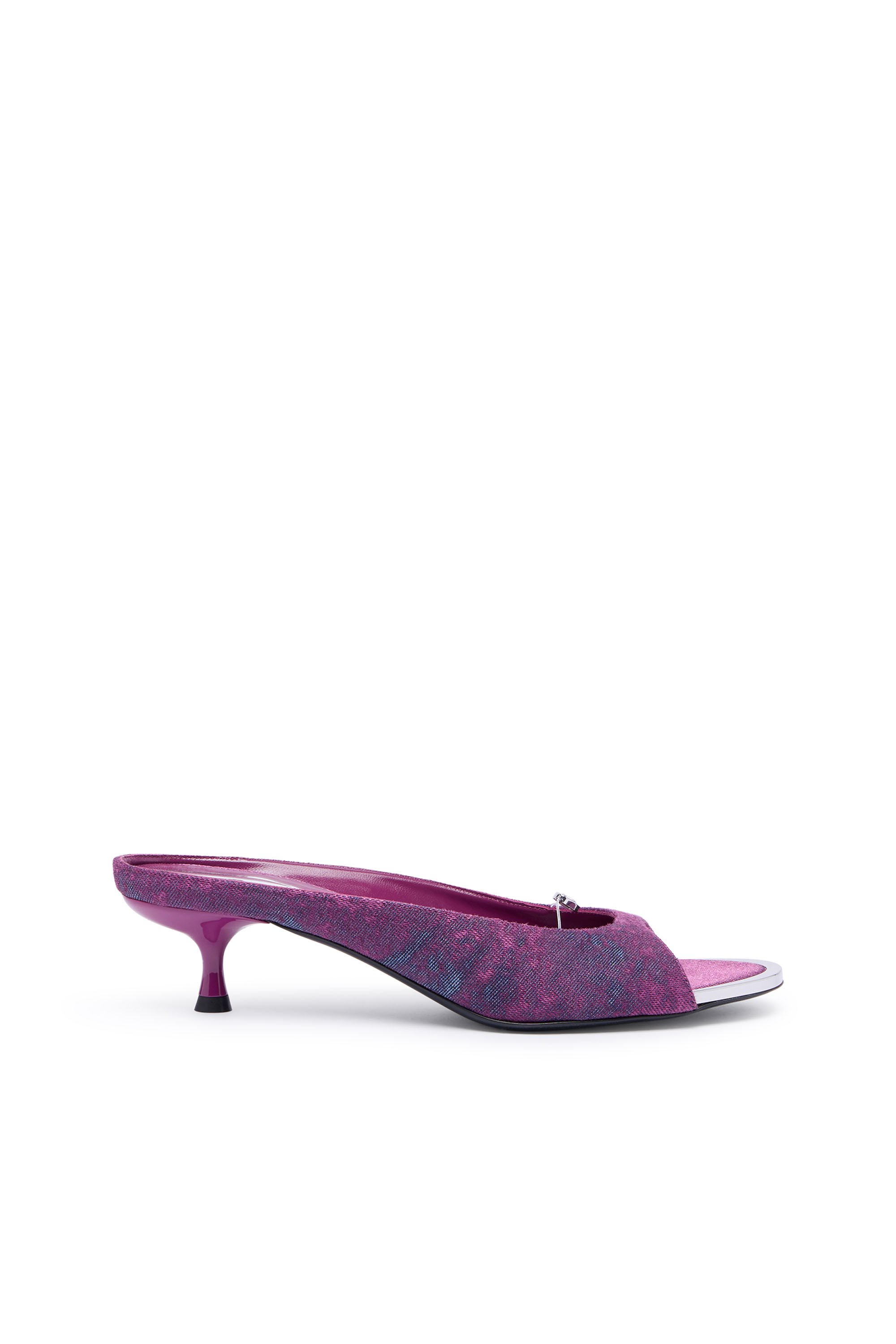 D-DIAM'S-SA-40 D-Diam's-Low denim mule with floating Oval D