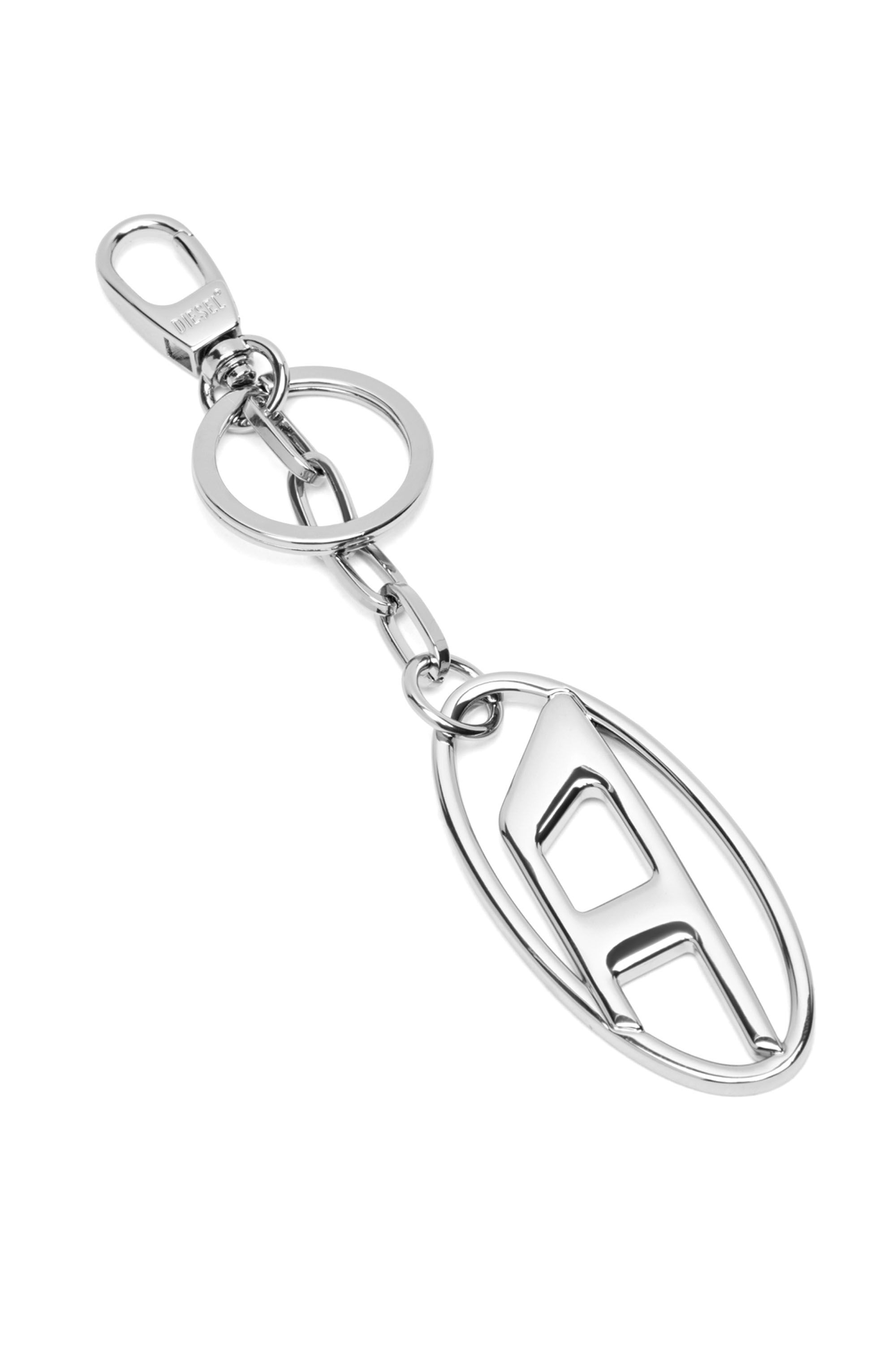 Diesel - HOLY-C, Unisex's Metal keyring with logo plaque in シルバー - 2