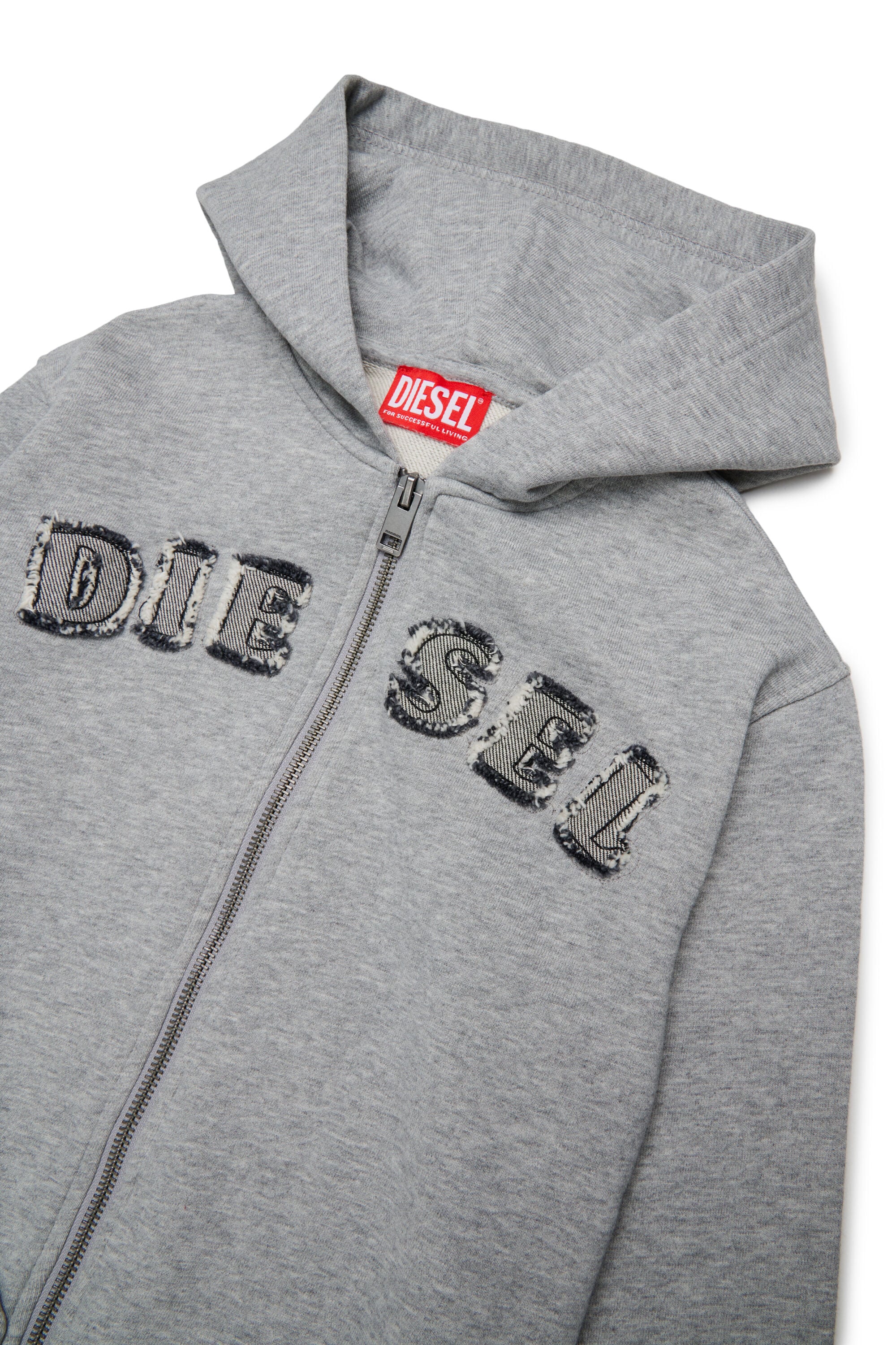 Diesel - SJEANSHOOD OVER, Male's パーカー in グレー - 3