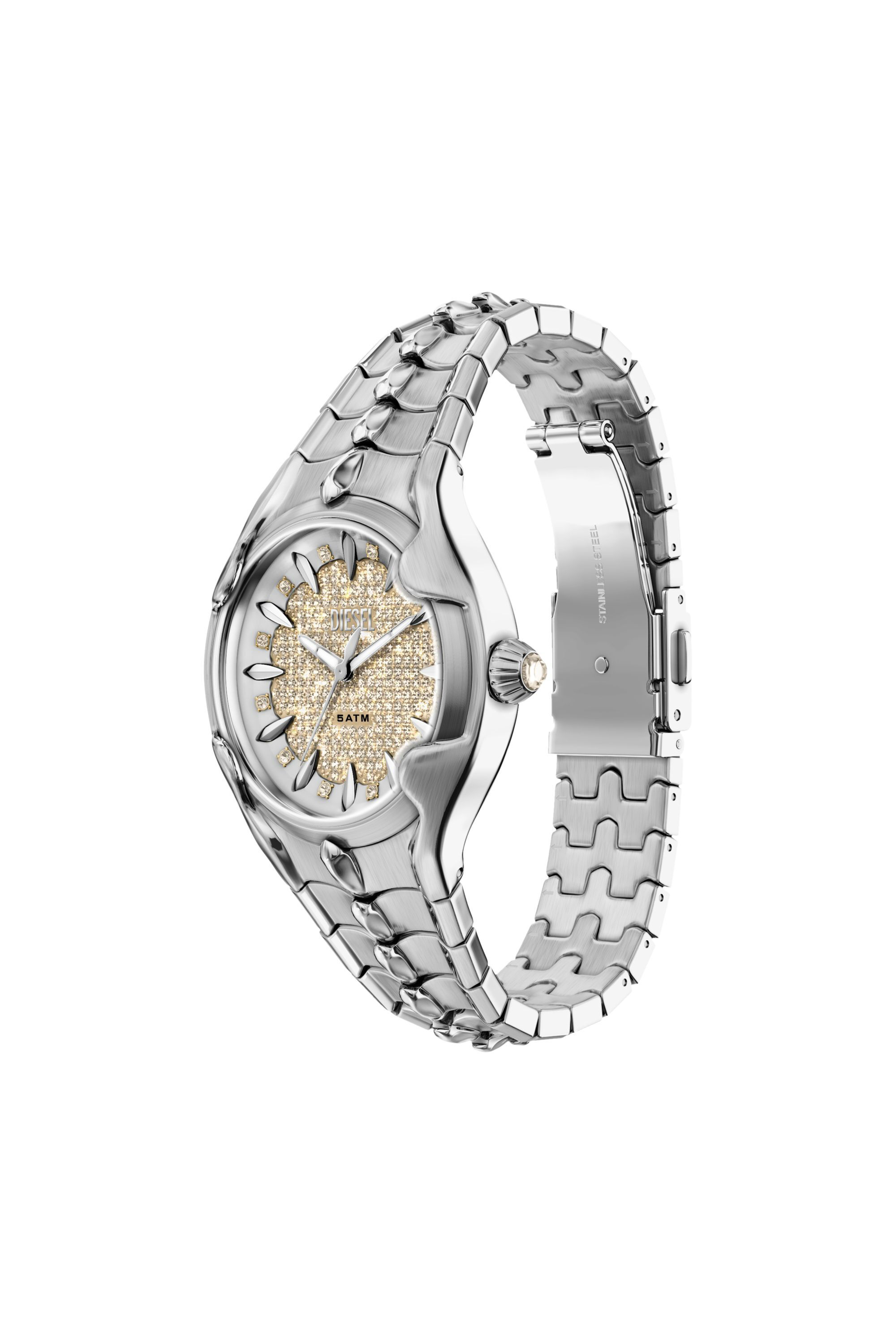 ユーロヴィンテージ　メタル人型オブジェ アールデコ　シュルレアリスム　ヒト DZ5631 WATCH Vert Stainless Steel Watch｜シルバー｜メンズ｜DIESEL