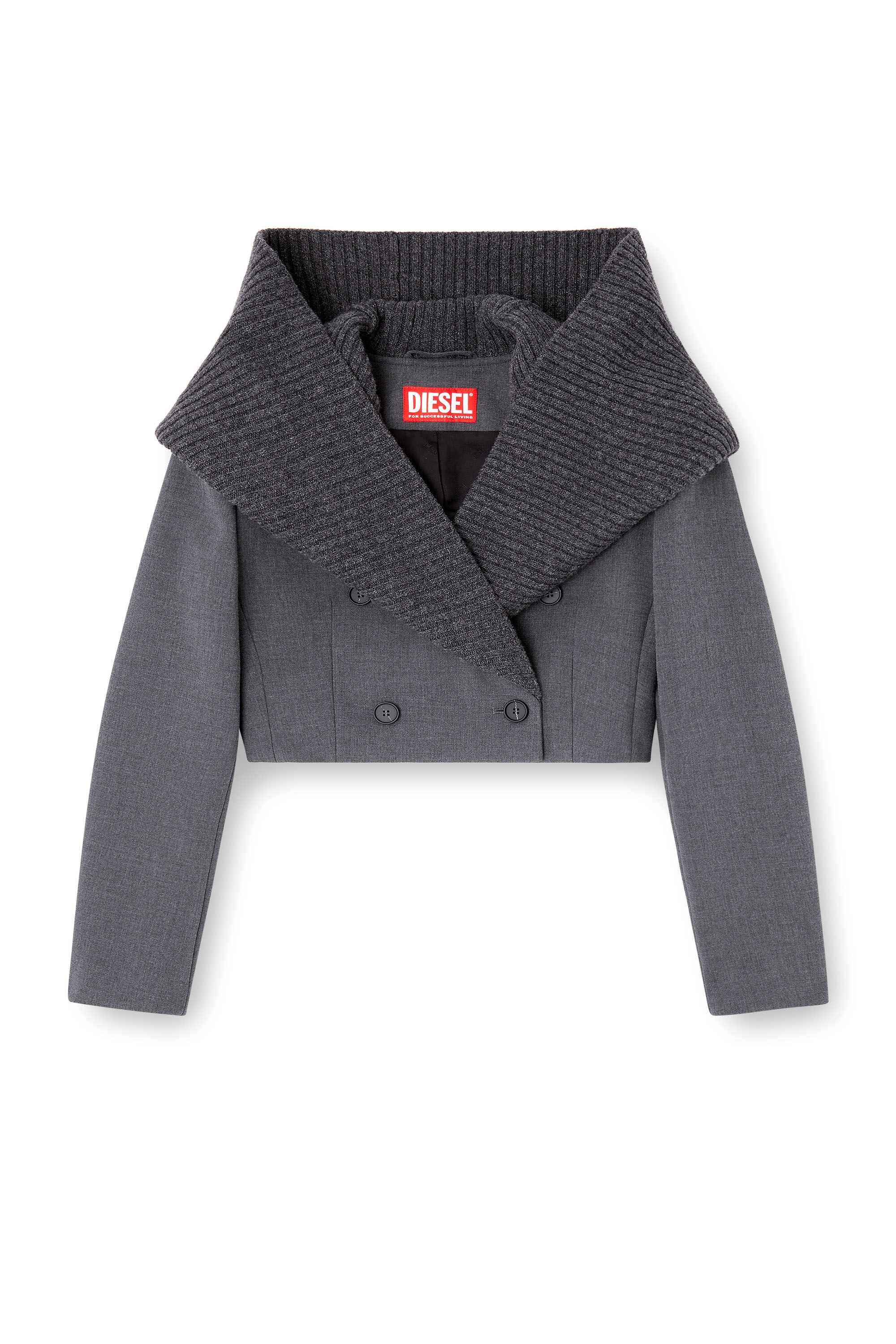 【diesel】グレー ジップアップジャケット レディース DIESEL（ディーゼル） ジップアップパーカー S グレー レディース