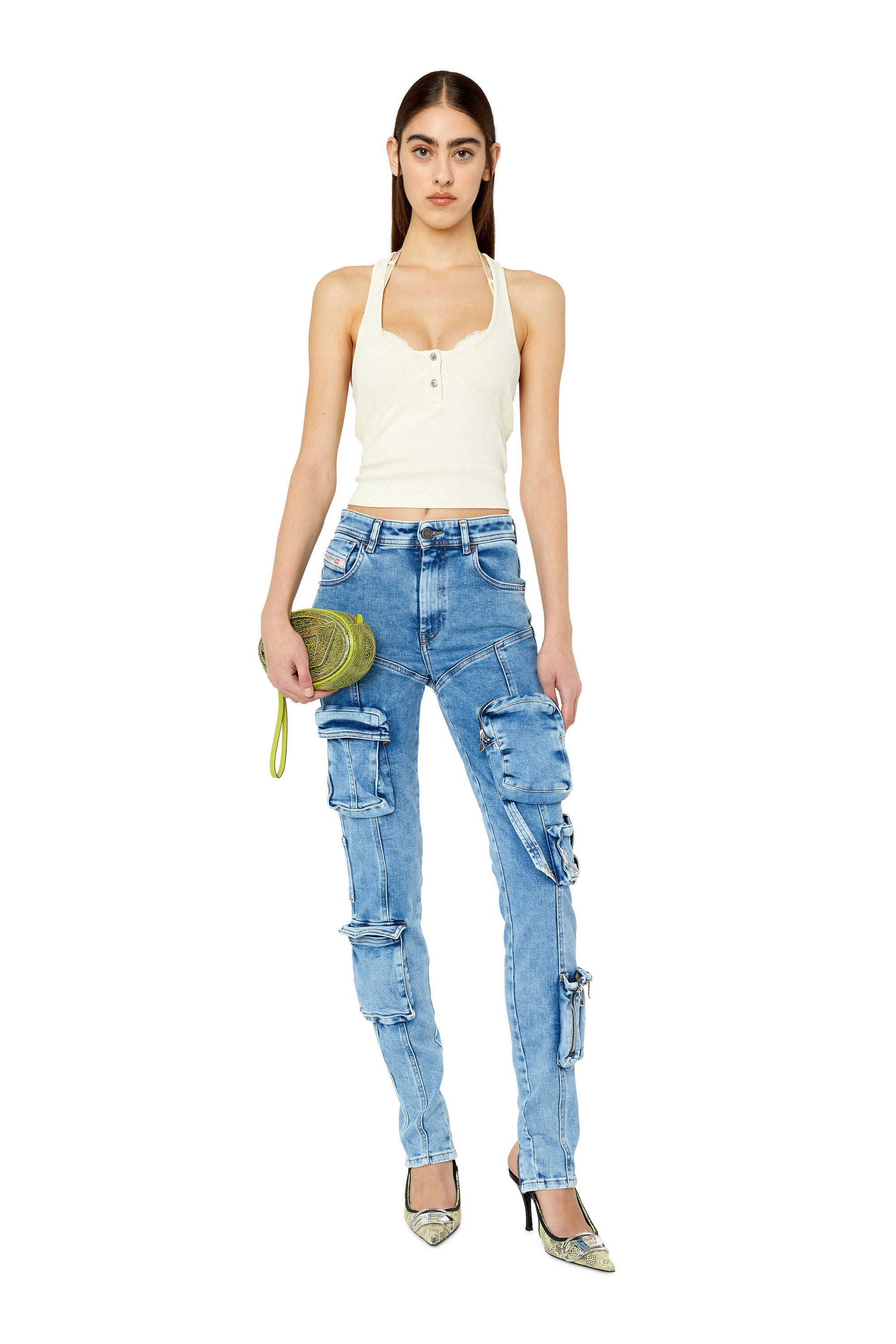 Diesel - Female's Super skinny Jeans 1984 Slandy-High 09F67, ライトブルー - 1
