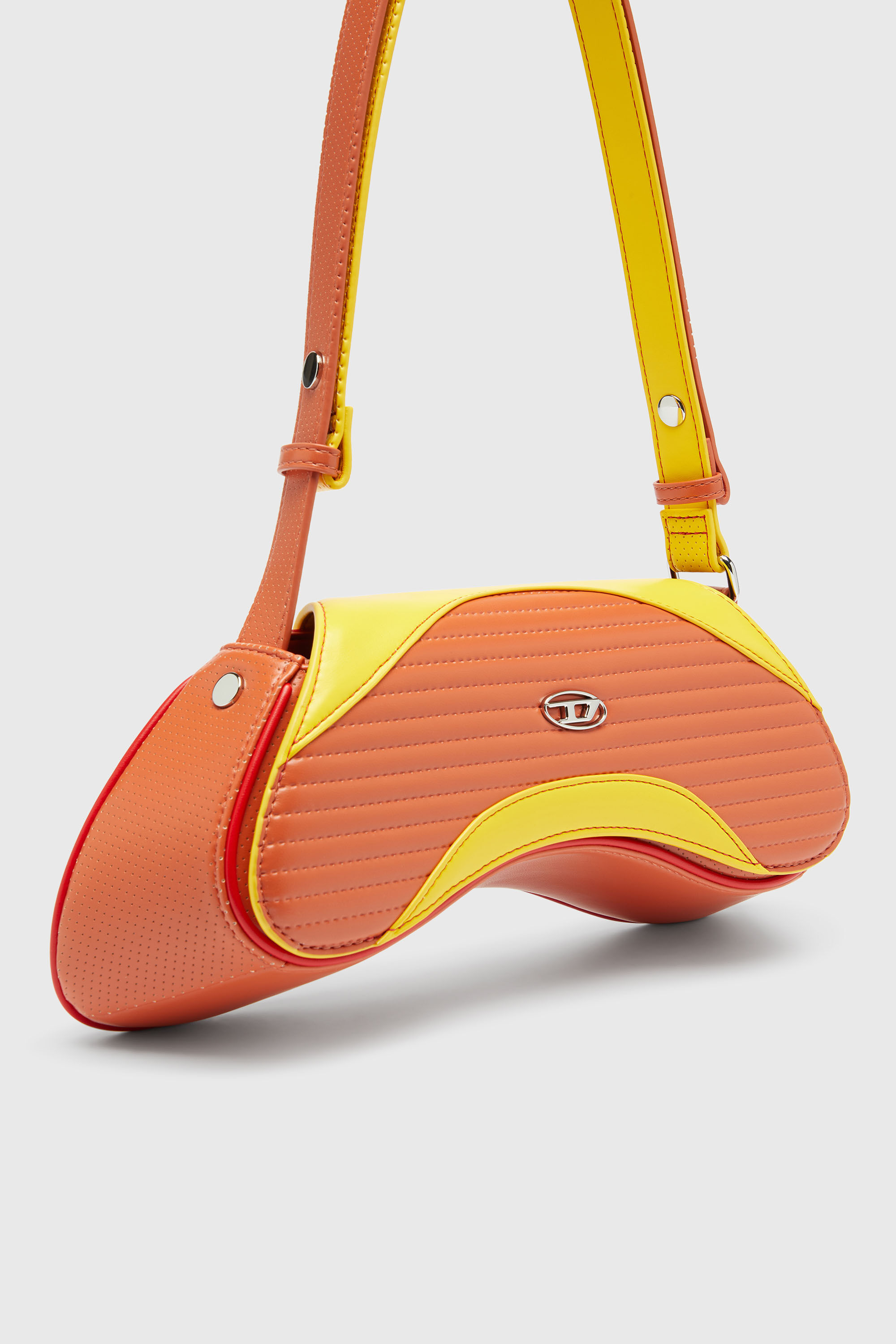 Diesel - PLAY CROSSBODY, Female's クロスボディバッグ in オレンジ/イエロー - 6