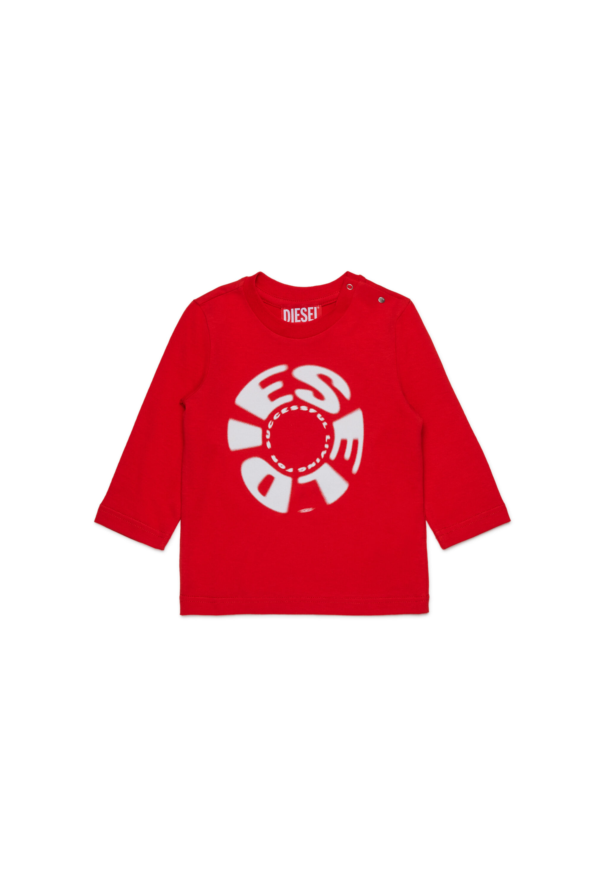 Diesel - TRAVONB, Male's Cotton T-shirt with print in レッド - 1