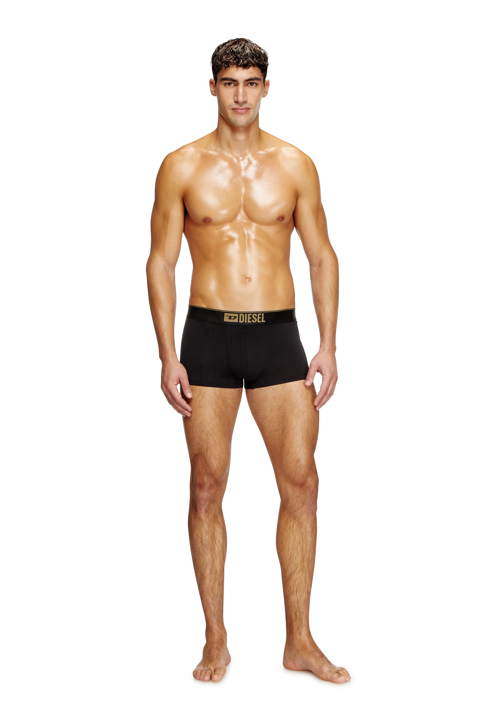 Diesel - DAMIEN-GFT-3PACK, Male's Three-pack metallic boxer briefs in ブラック/ゴールド - 1