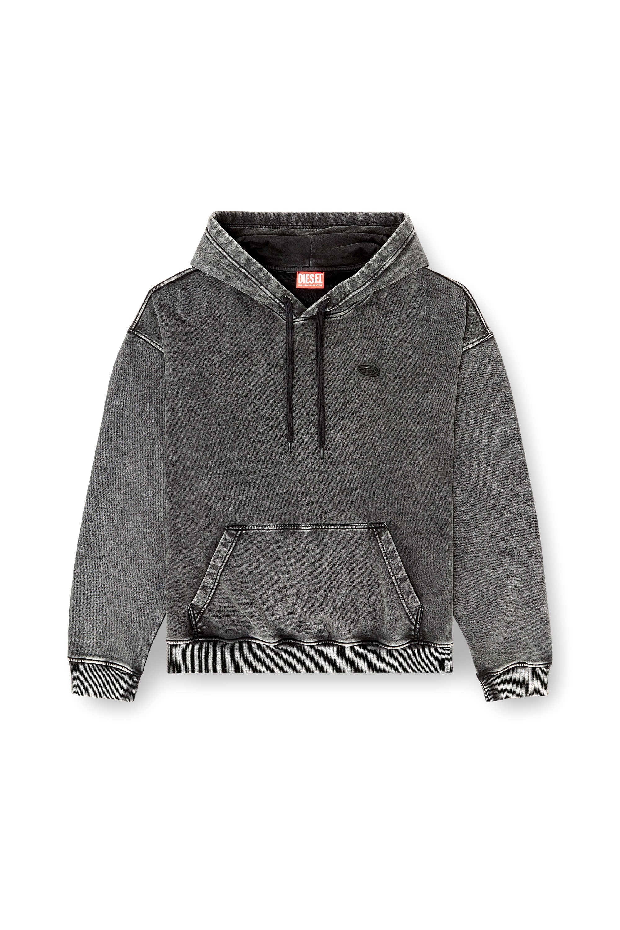 S-BOXT-HOOD-DEN プルオーバーパーカー｜グレー｜メンズ｜DIESEL