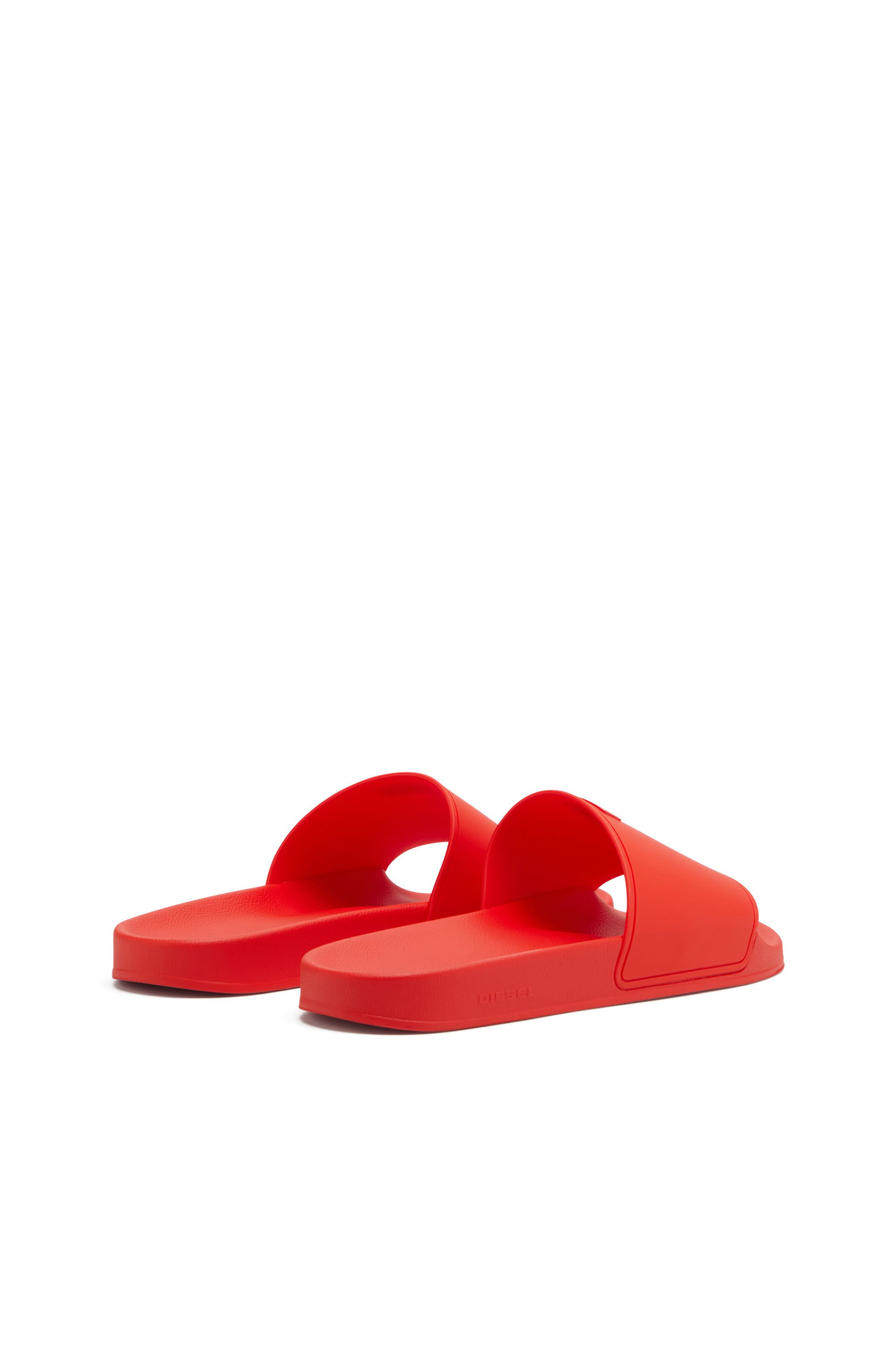 Diesel - SA-SWIM, Male's Sa-Swim-Rubber pool slides with D logo in レッド - 3