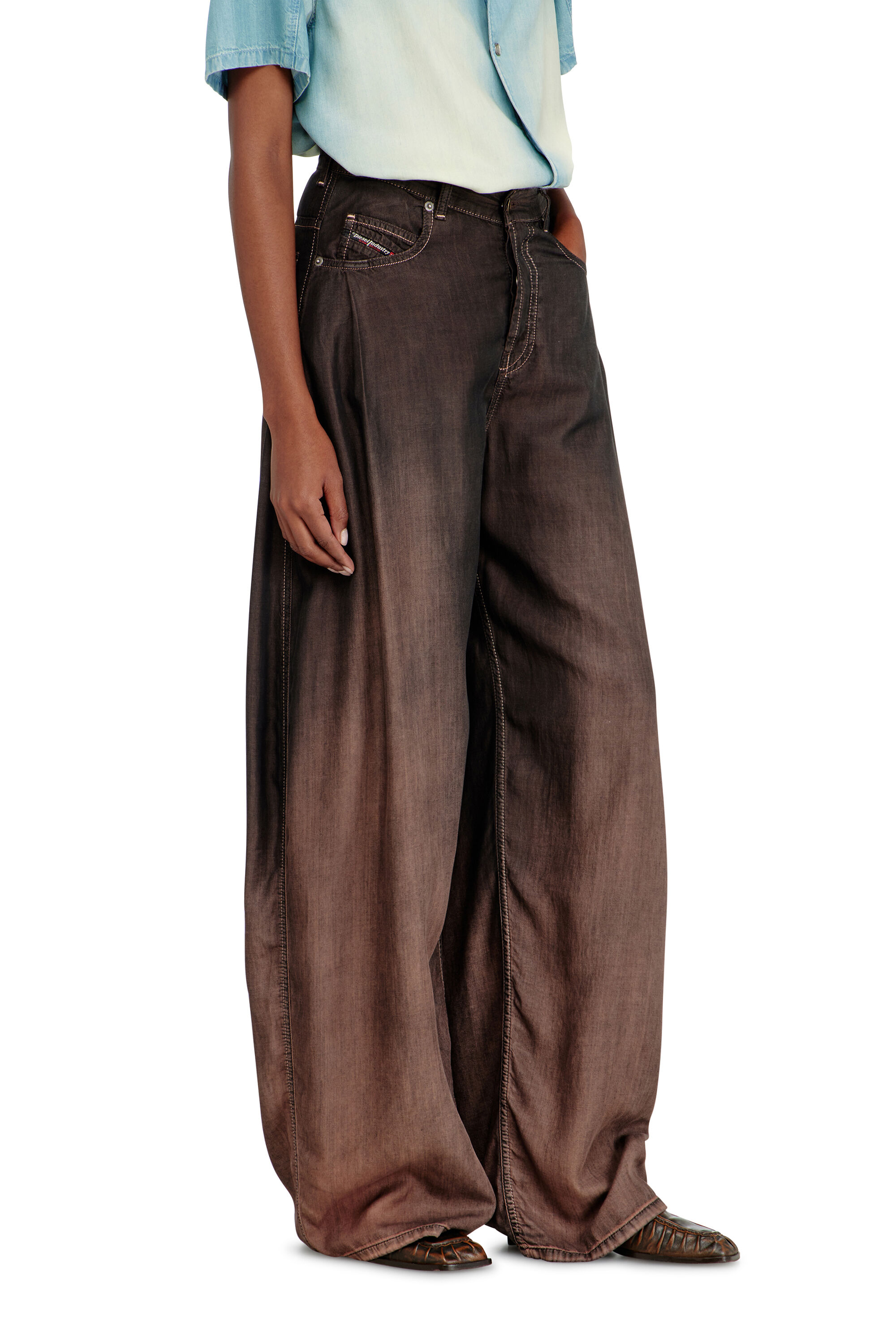 Diesel - Female's Relaxed Jeans 1987 D-Khelz 068YF, ブラック/ブラウン - 7