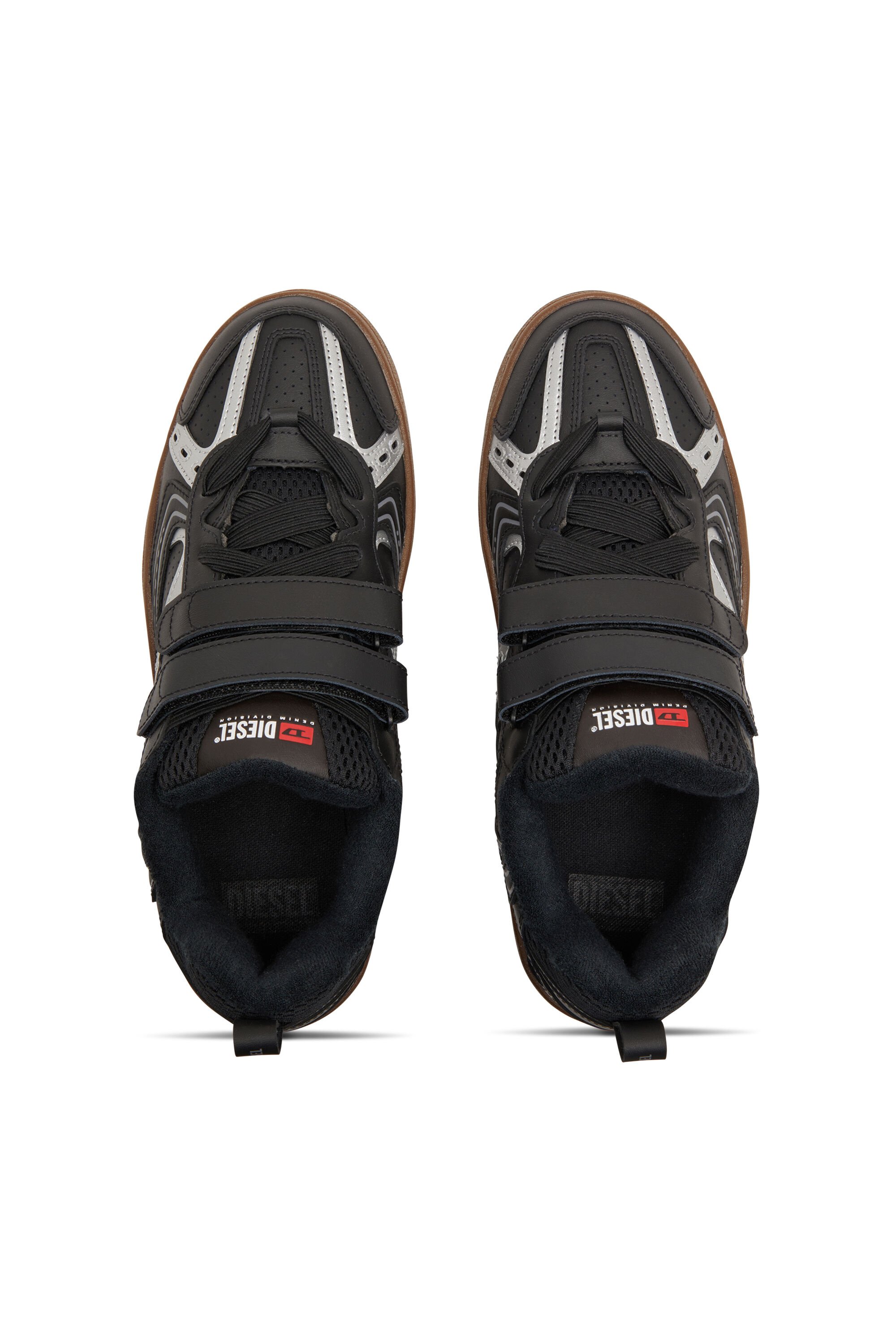 Diesel - S-UKIYO SKT, Male's S-Ukiyo-Leather sneaker with straps in ブラック - 6