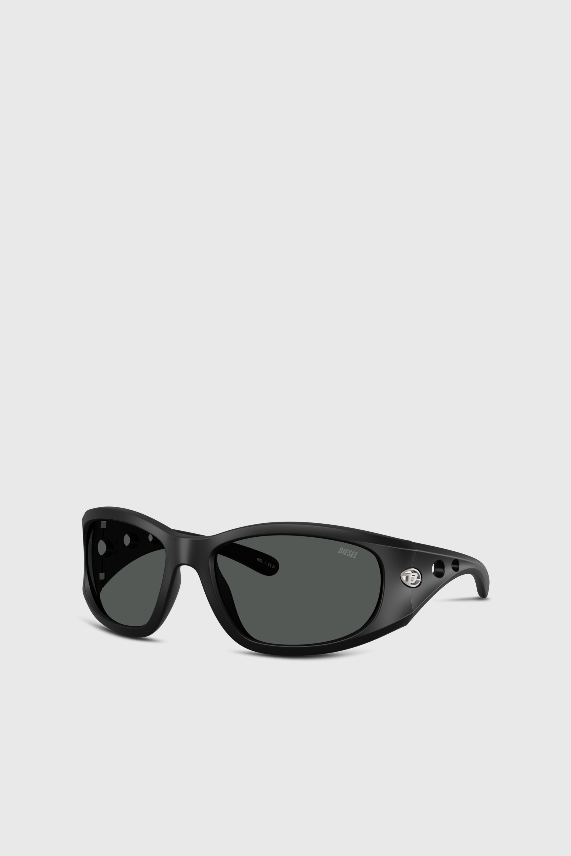 Diesel - 0DL3012U, Unisex's Rectangle sunglasses in ブラック - 4