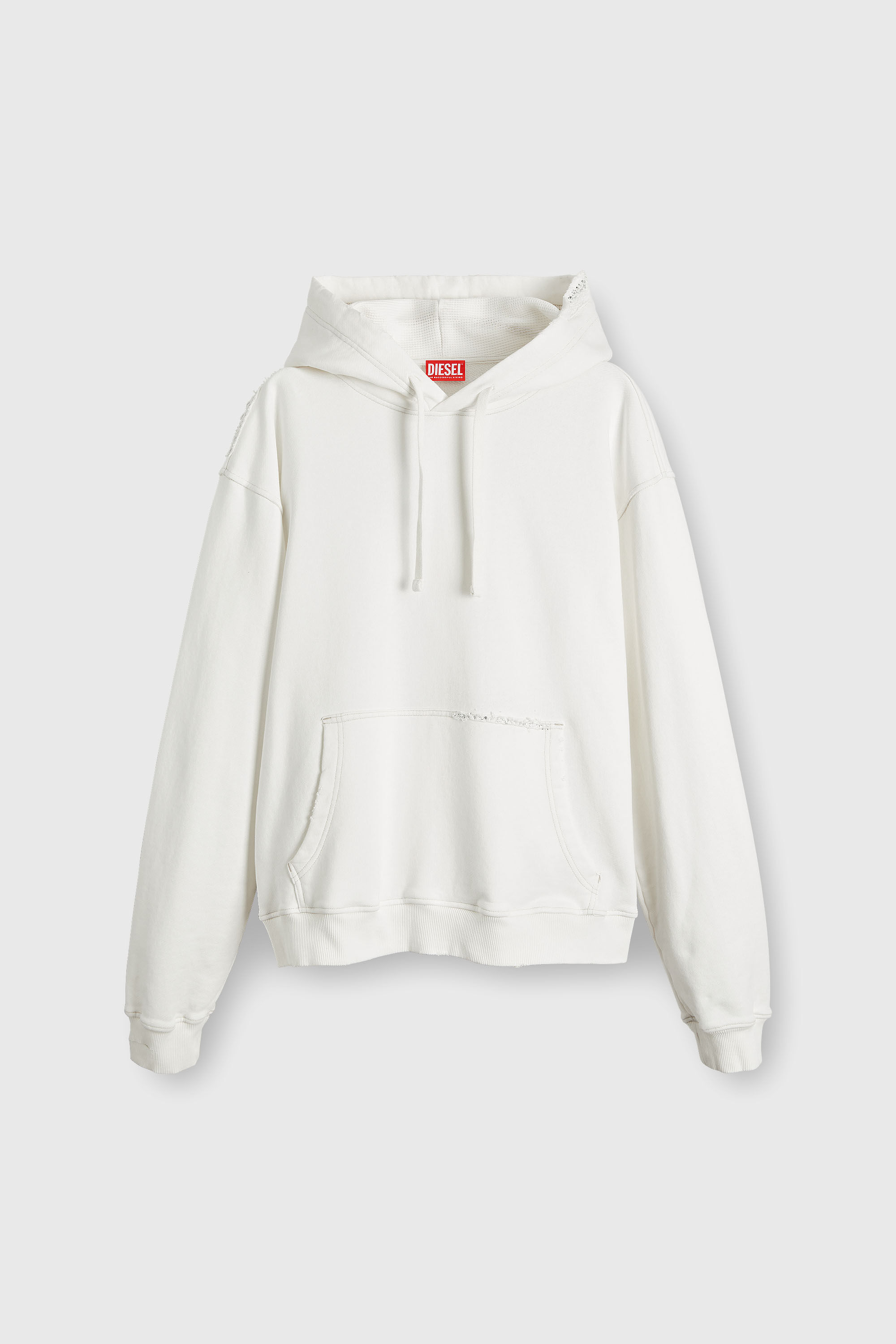 Diesel - S-NORM-HOOD-CRYSTALS, Male's プルオーバーパーカー in ホワイト - 2