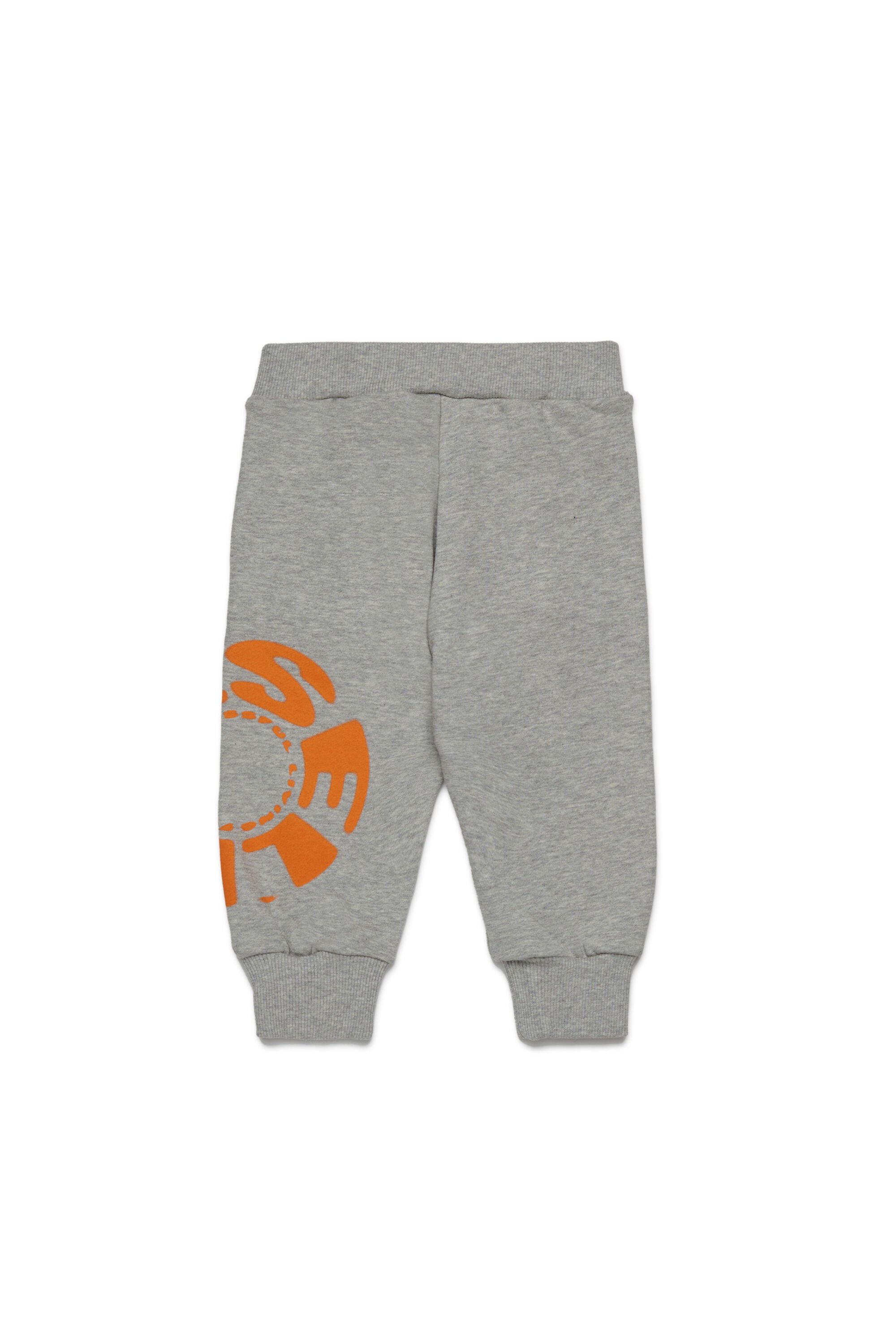 Diesel - PRAVONB, Male's Cotton pants with printed logo in グレー - 2