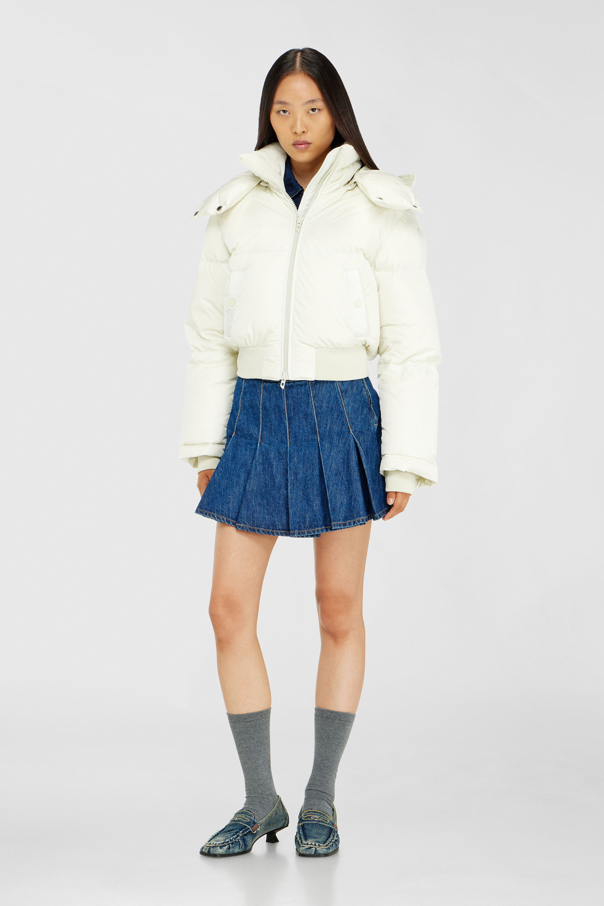 Diesel - W-PEYT-SHORT-NEW-WD, Female's ダウンジャケット in ホワイト - 1