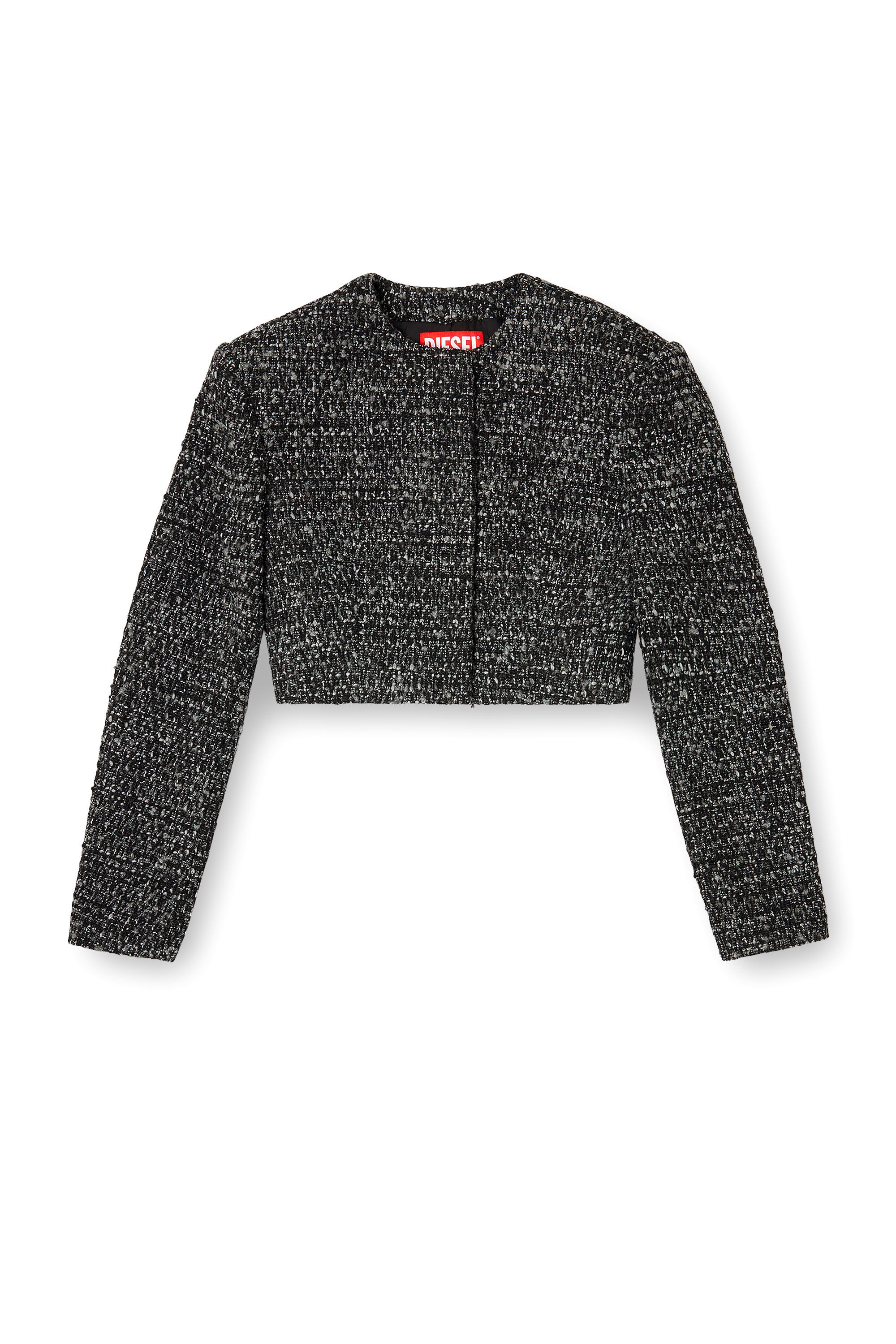 G-CROP-G Cropped jacket in bouclé fabric｜ブラック｜ウィメンズ｜DIESEL