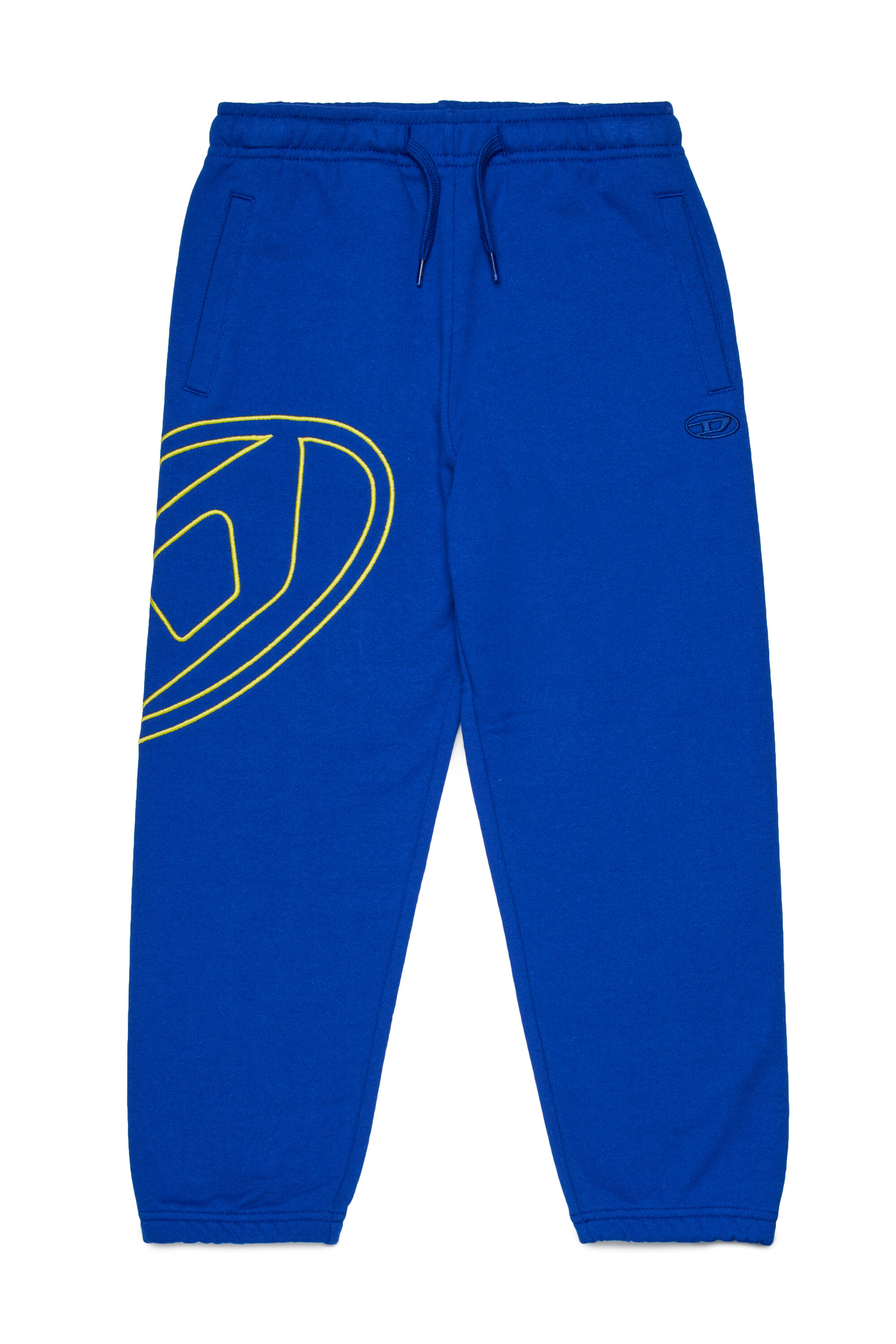 Diesel - PMARKYMEGOVALD, Male's Sweatpants with mega Oval D embroidery in ブルー - 1