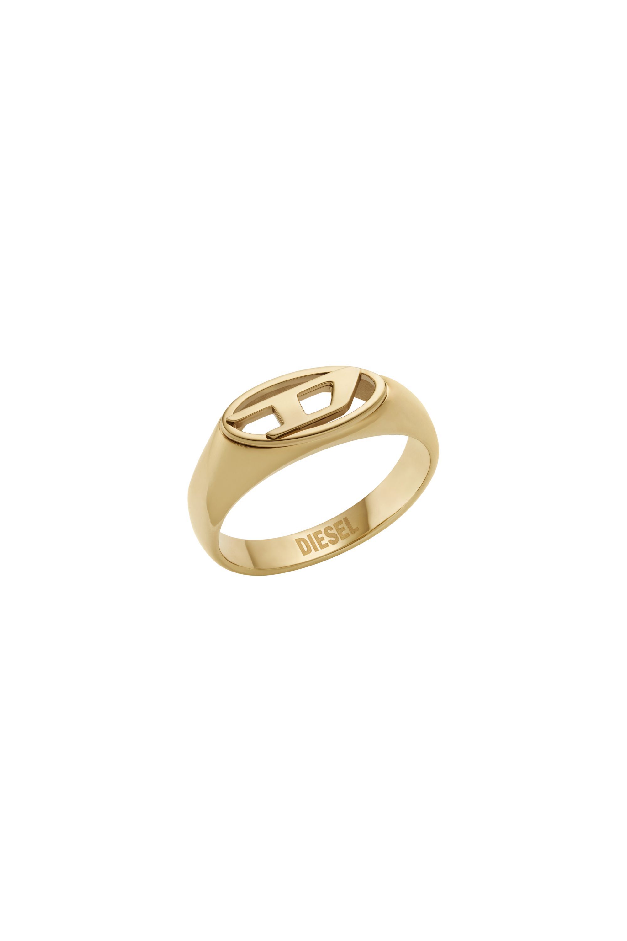 DX1588710 JEWEL Gold-Tone Stainless Steel Signet Ring