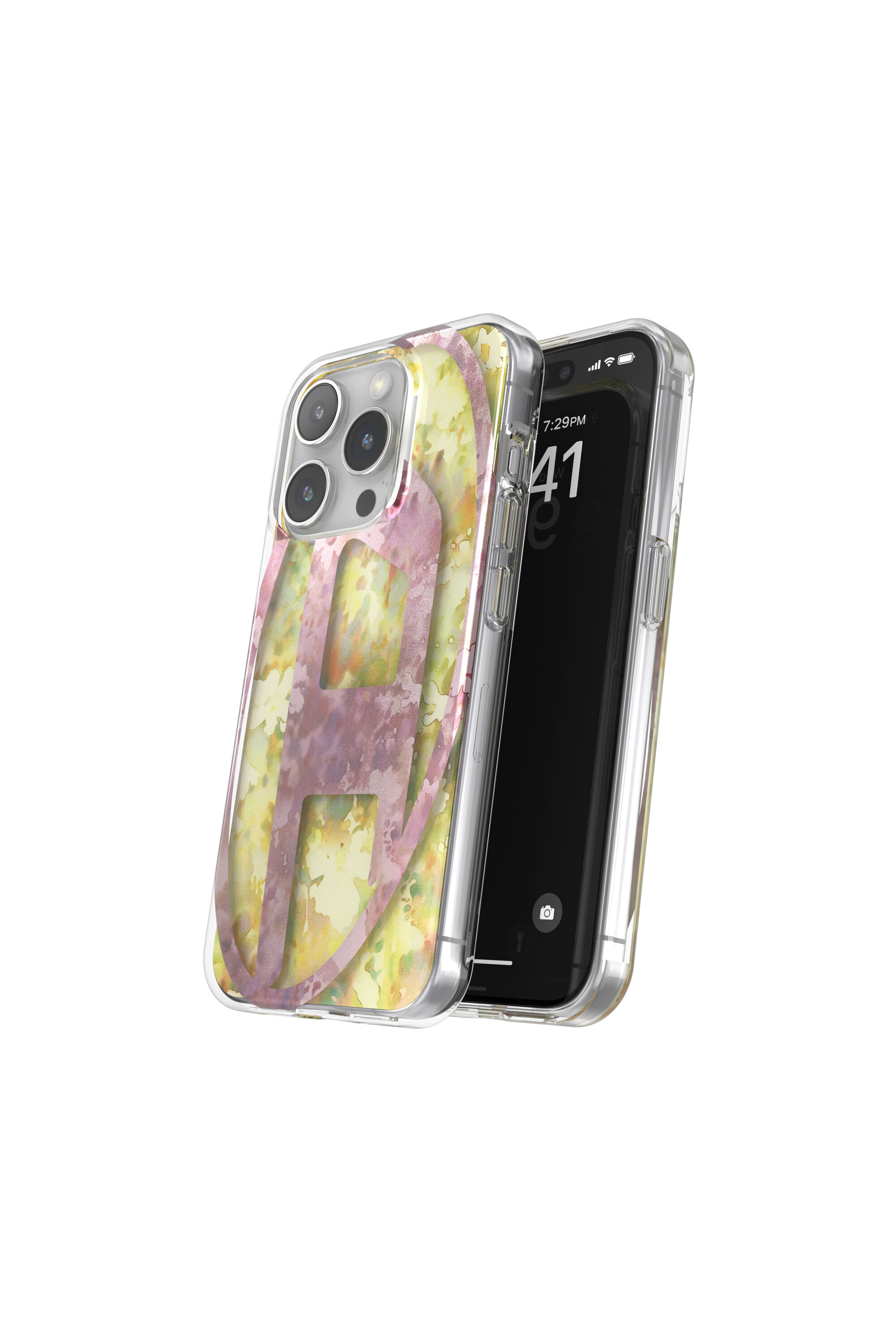 Diesel - 60056 AOP CASE, Unisex's iPhone 15 Pro in ピンク/イエロー - 3