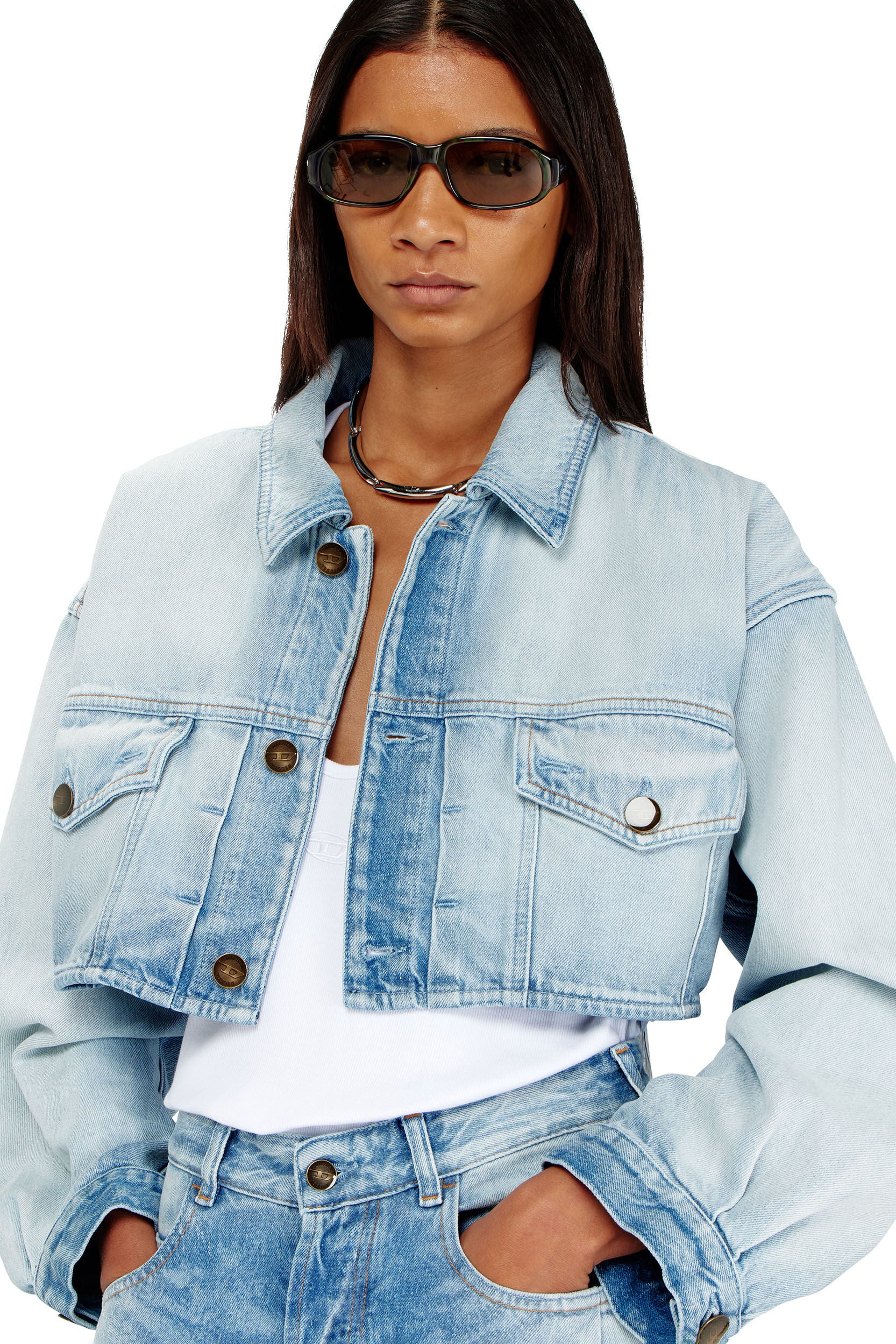 週末値下げです！美品ディーゼルデニムジャケット　限定品 DIESEL】メンズ デニム ジャケット｜テディ付きトラッカー・ベスト
