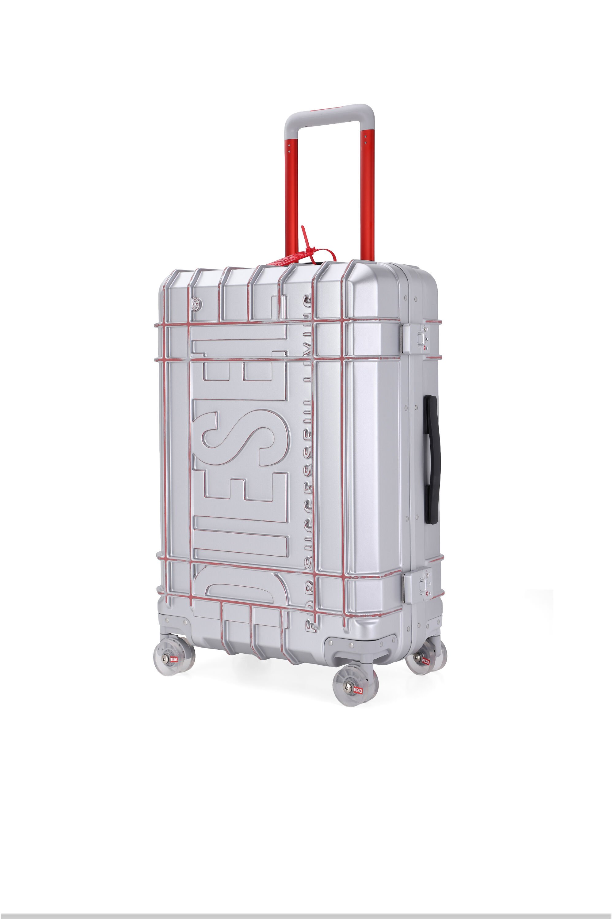 Diesel - DIESEL PC STRONG IMAGE TROLLEY- DSL003, Unisex's Rugged carry‑on suitcase 24" in シルバー - 5