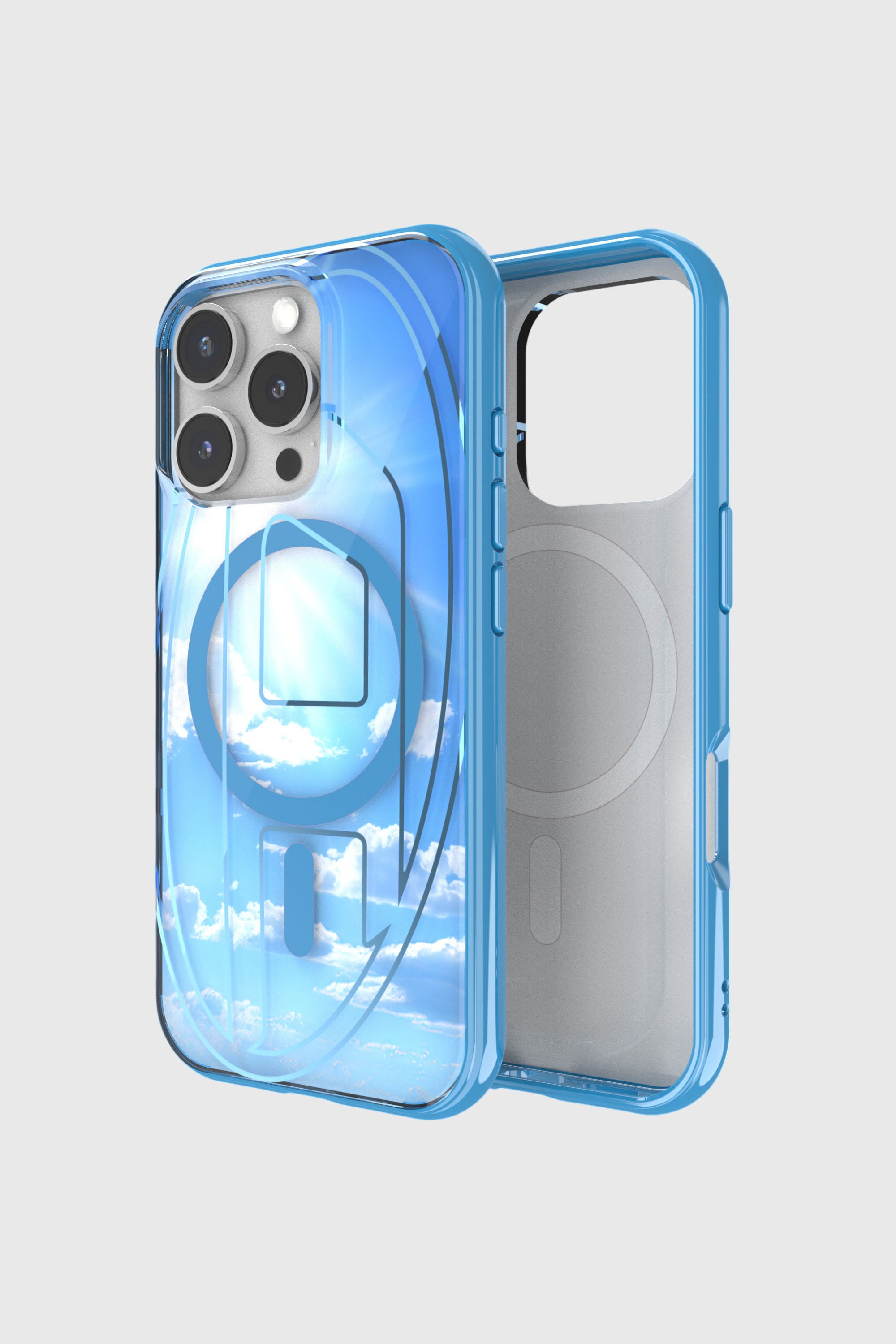 Diesel - 60253 AOP CASE, Unisex's Oval D Case with Magsafe iPhone 16 Pro in アジュール - 1