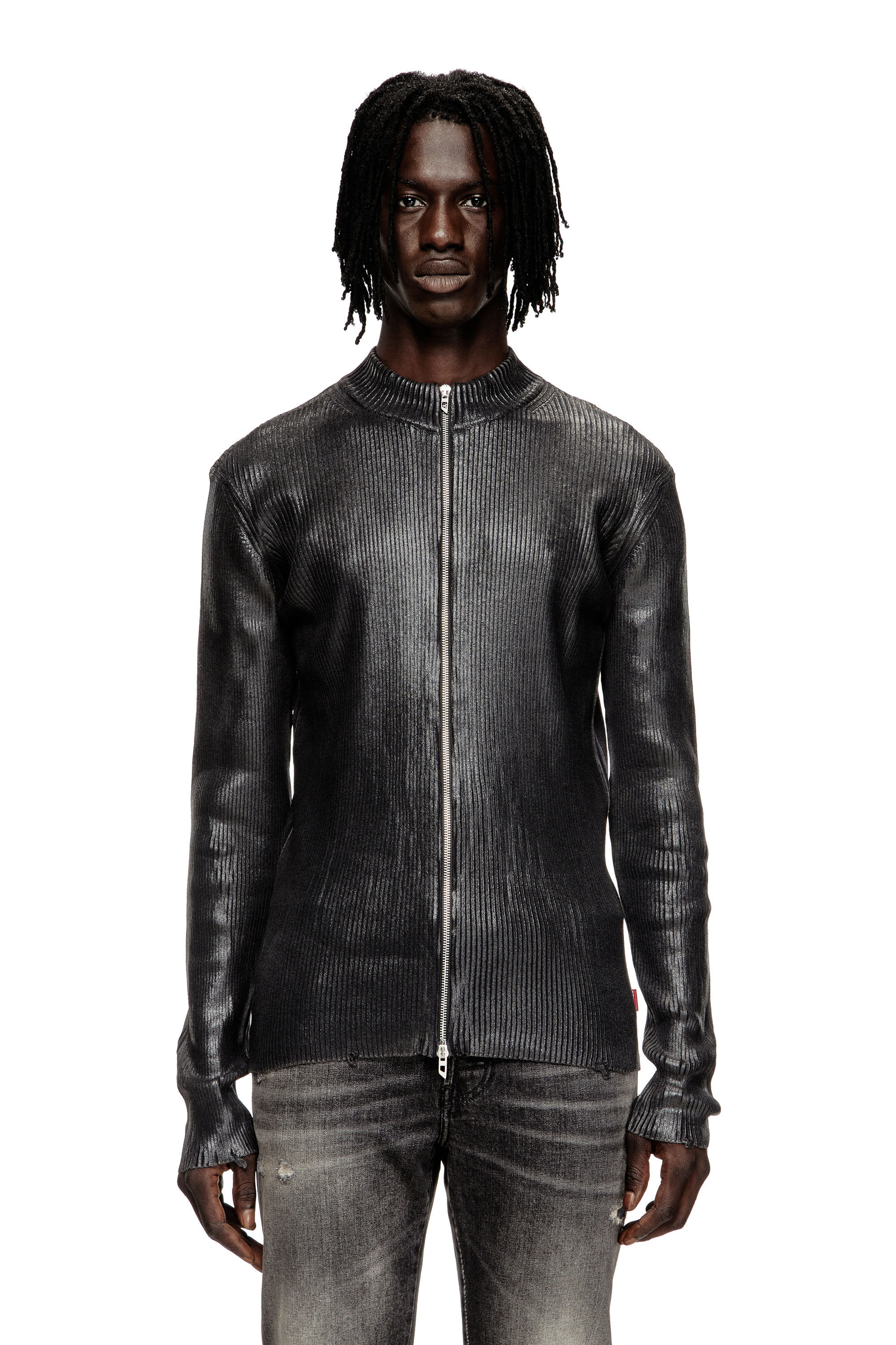 K-DARGY-D ジップカーディガン｜ブラック｜メンズ｜DIESEL