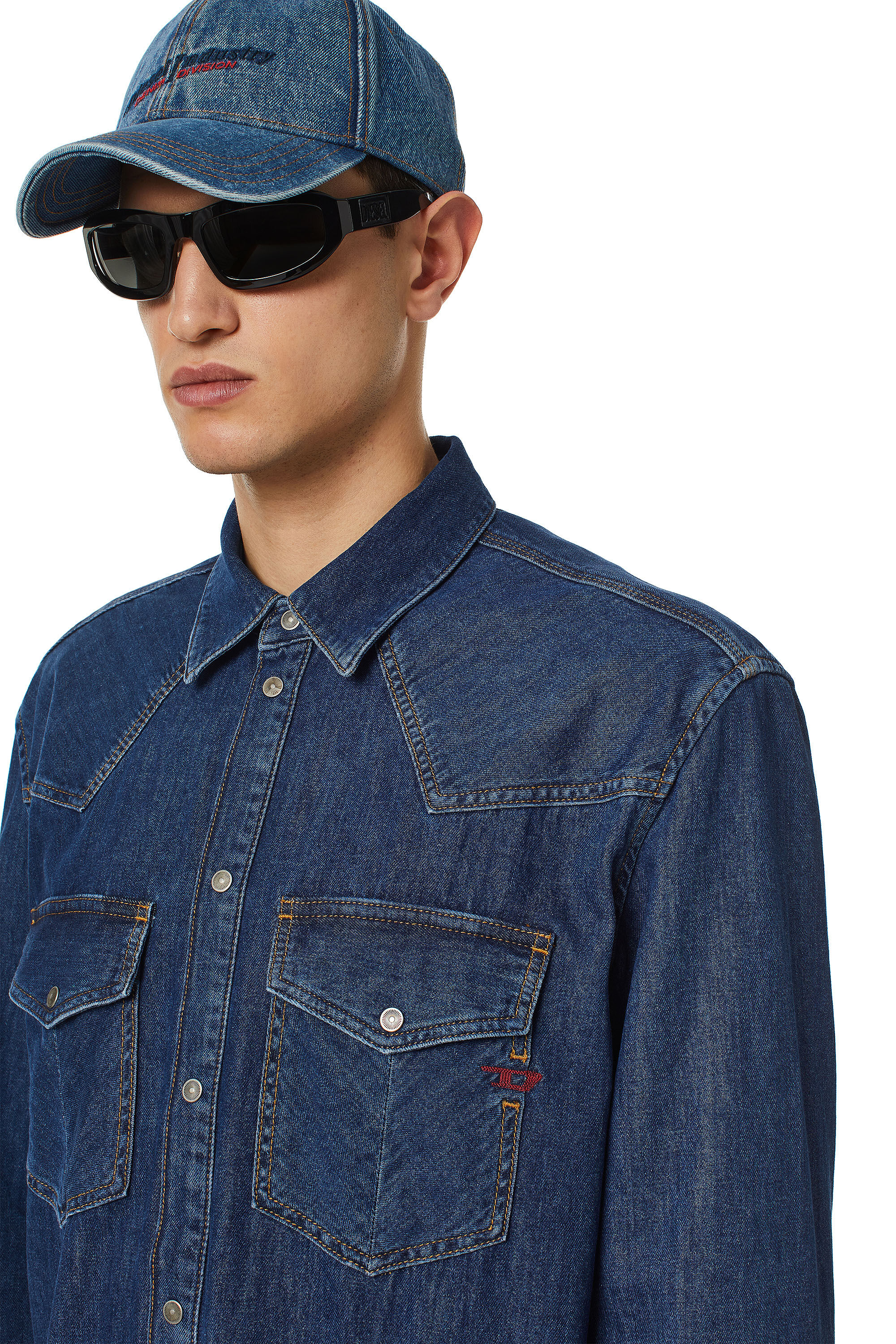 Diesel - D-OCEAN WESTERN SHIRT, ダークブルー - Image 4