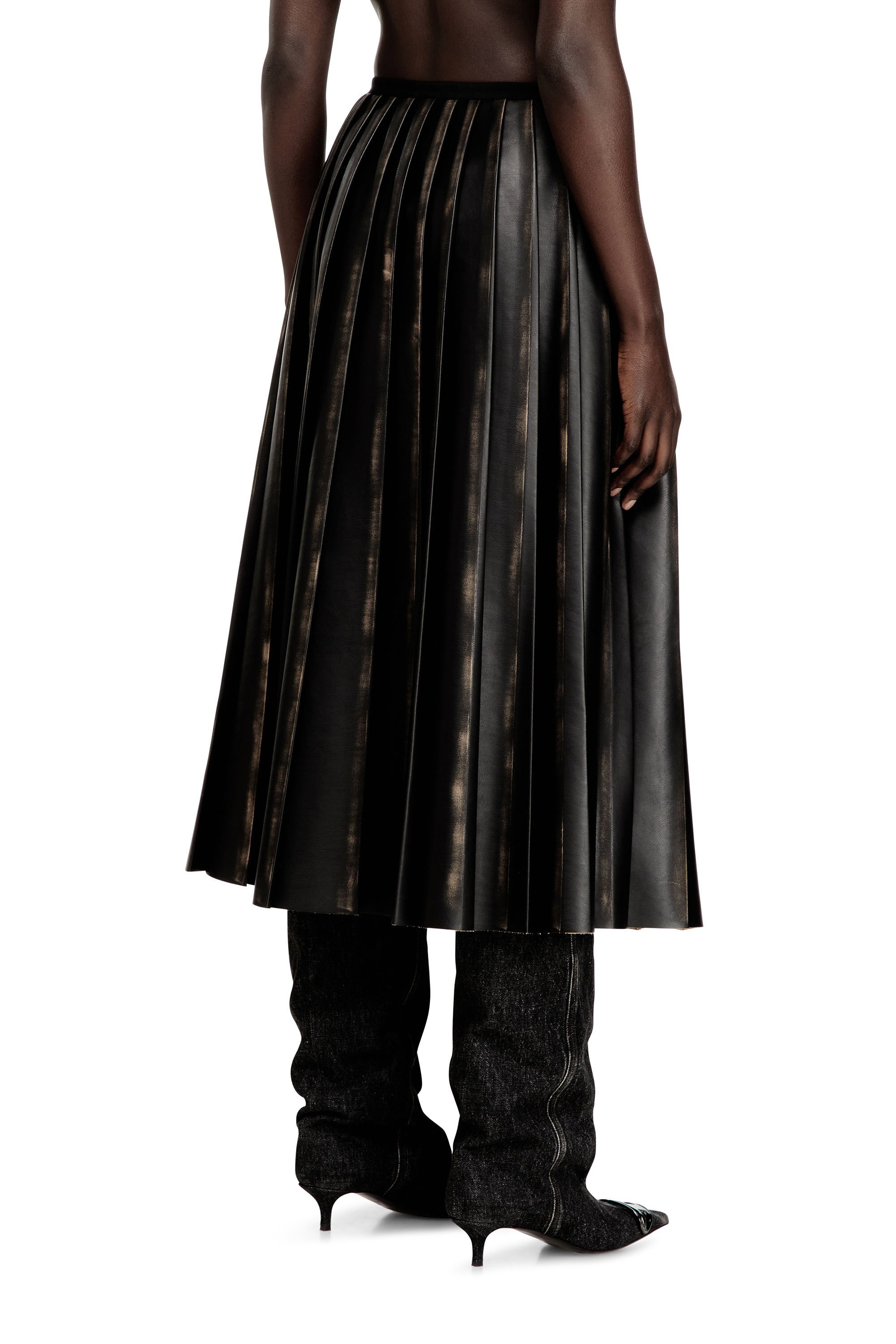 Diesel - O-SAKA, Female's ミディスカート in ブラック/ブラウン - 4