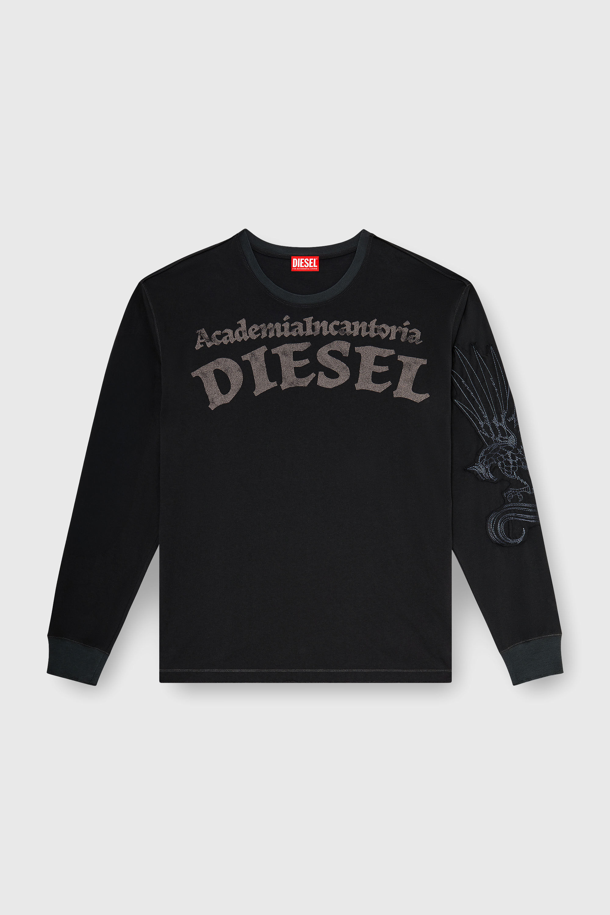 Diesel - T-NORM-LS-AA3, Male's 長袖Tシャツ in ブラック - 2