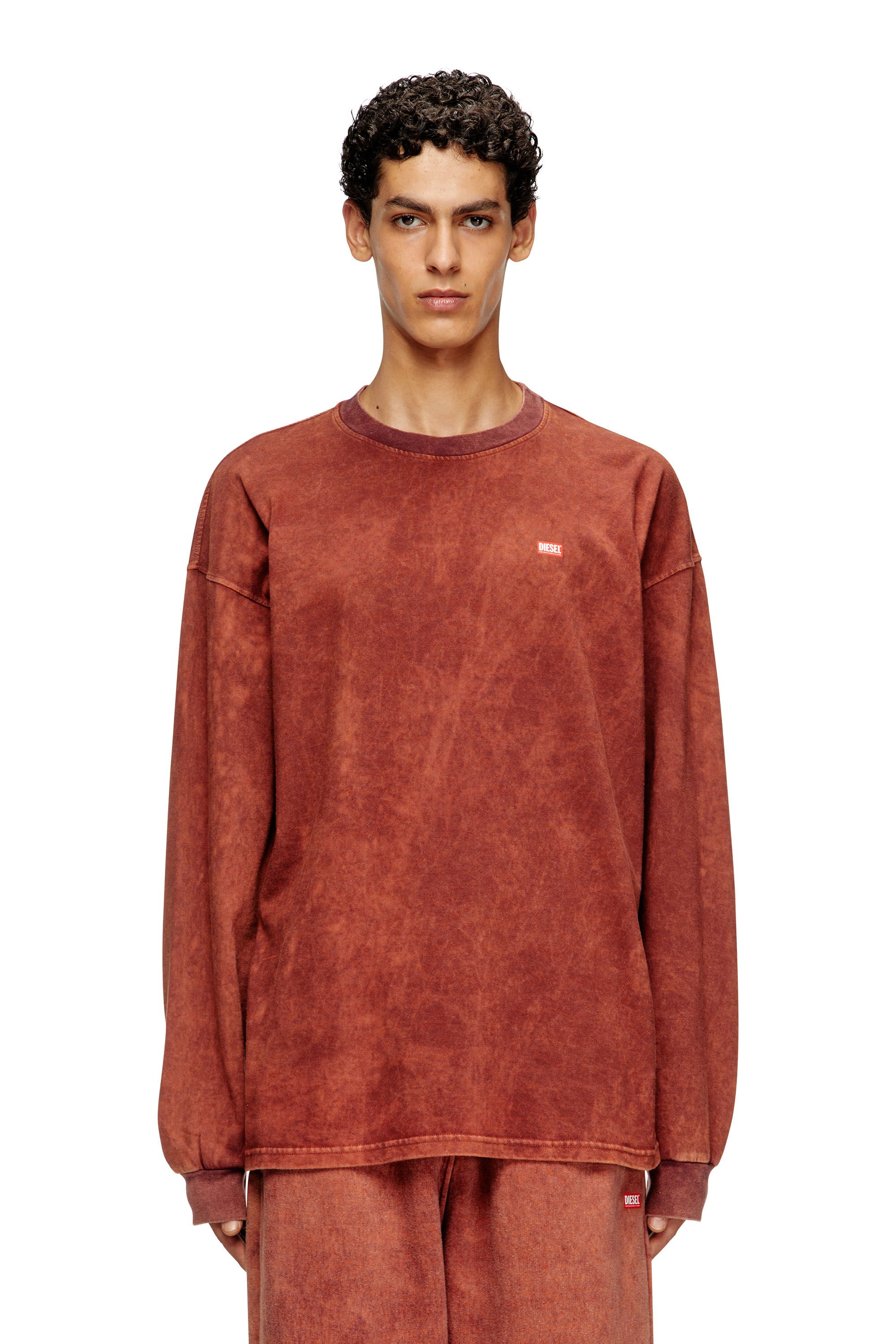 Diesel - T-BOXT-LS-T3, Male's 長袖Tシャツ in ブラウン - 3