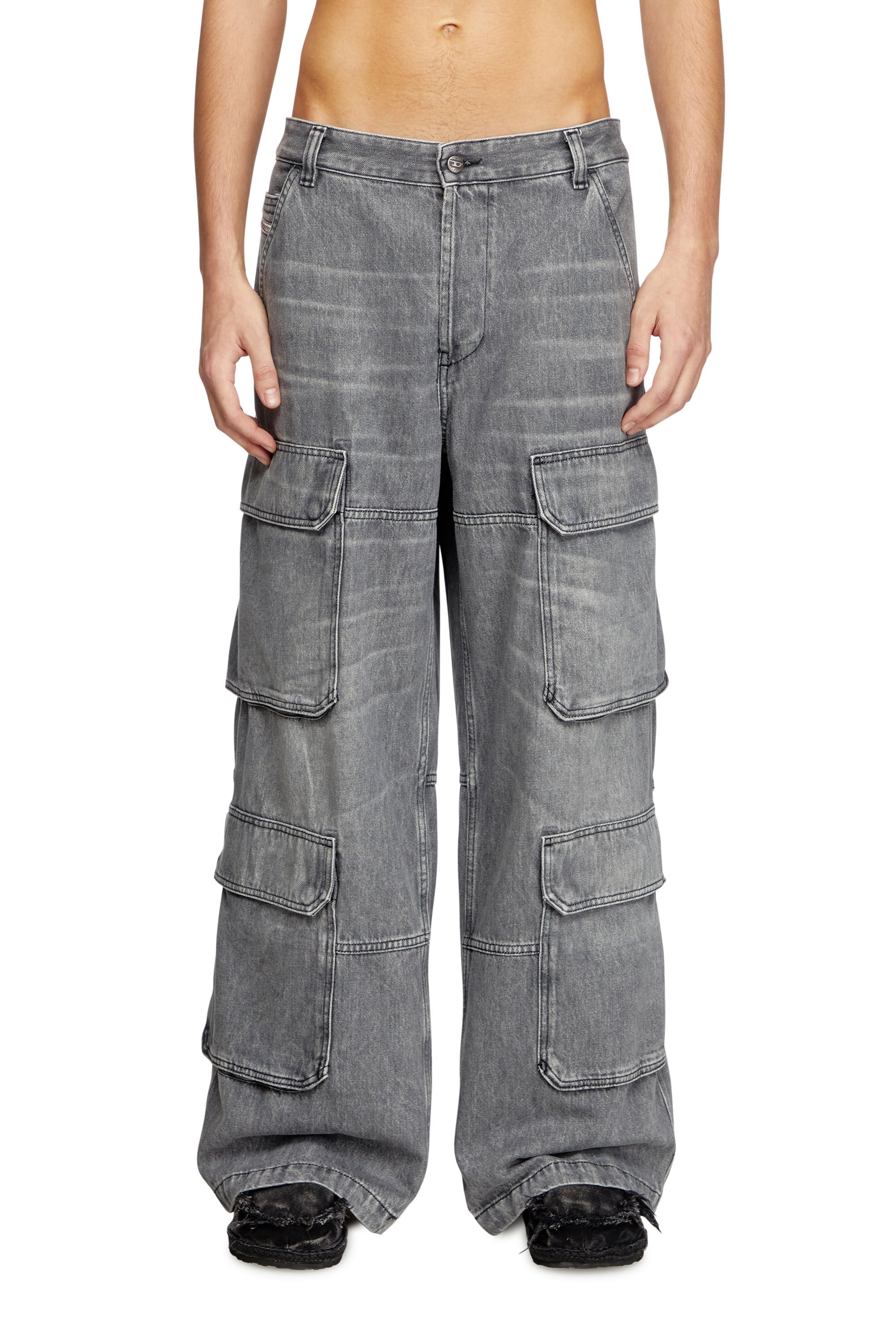 Diesel - Male's Relaxed Jeans D-Touch 0DCBE, ライトグレー - 3