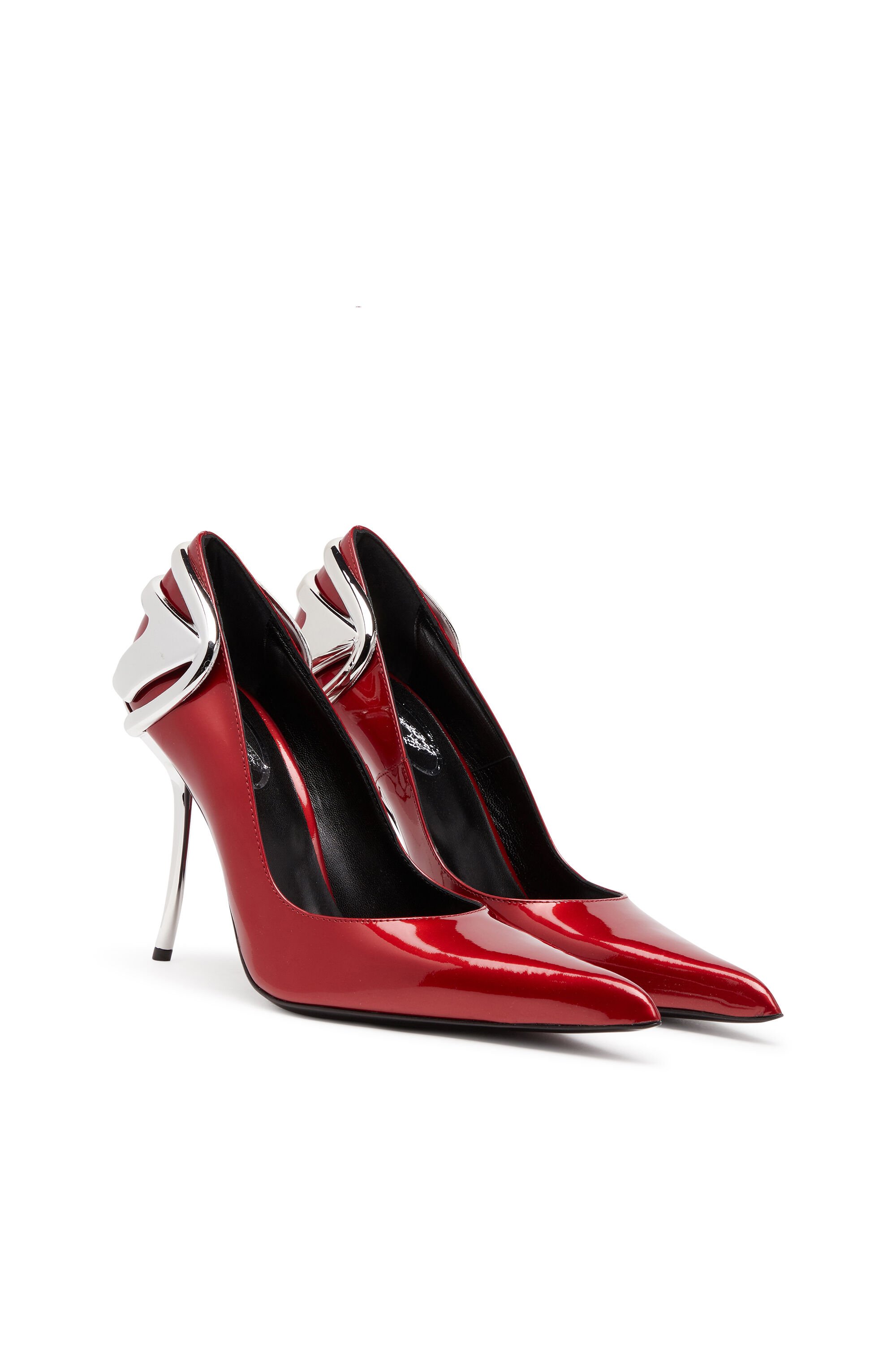 D-TEN&HALF P D-Ten&Half-Patent leather pumps with Oval D