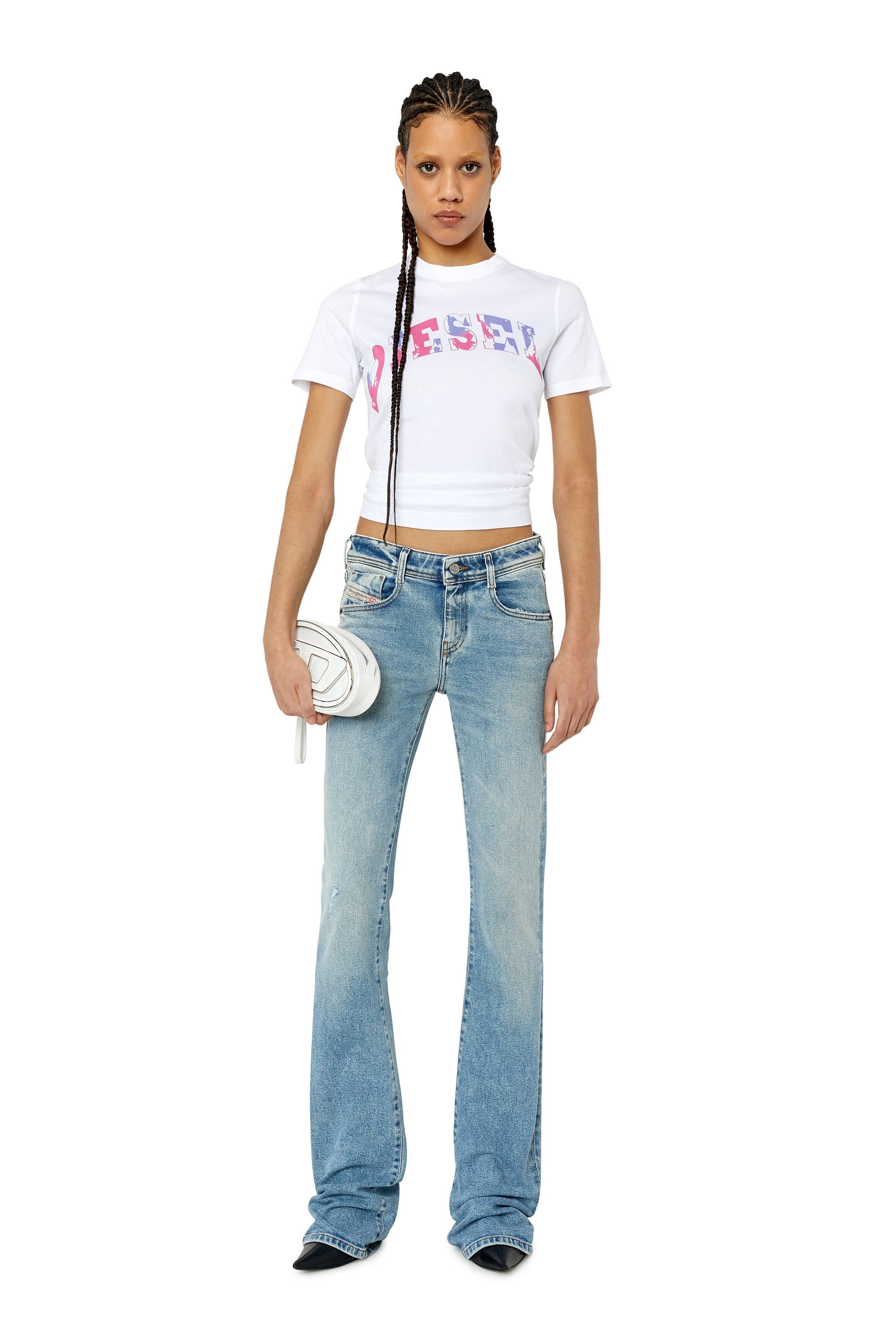 Diesel - T-REG-G11, Female's 半袖Tシャツ トップス ロゴ in ホワイト - 1