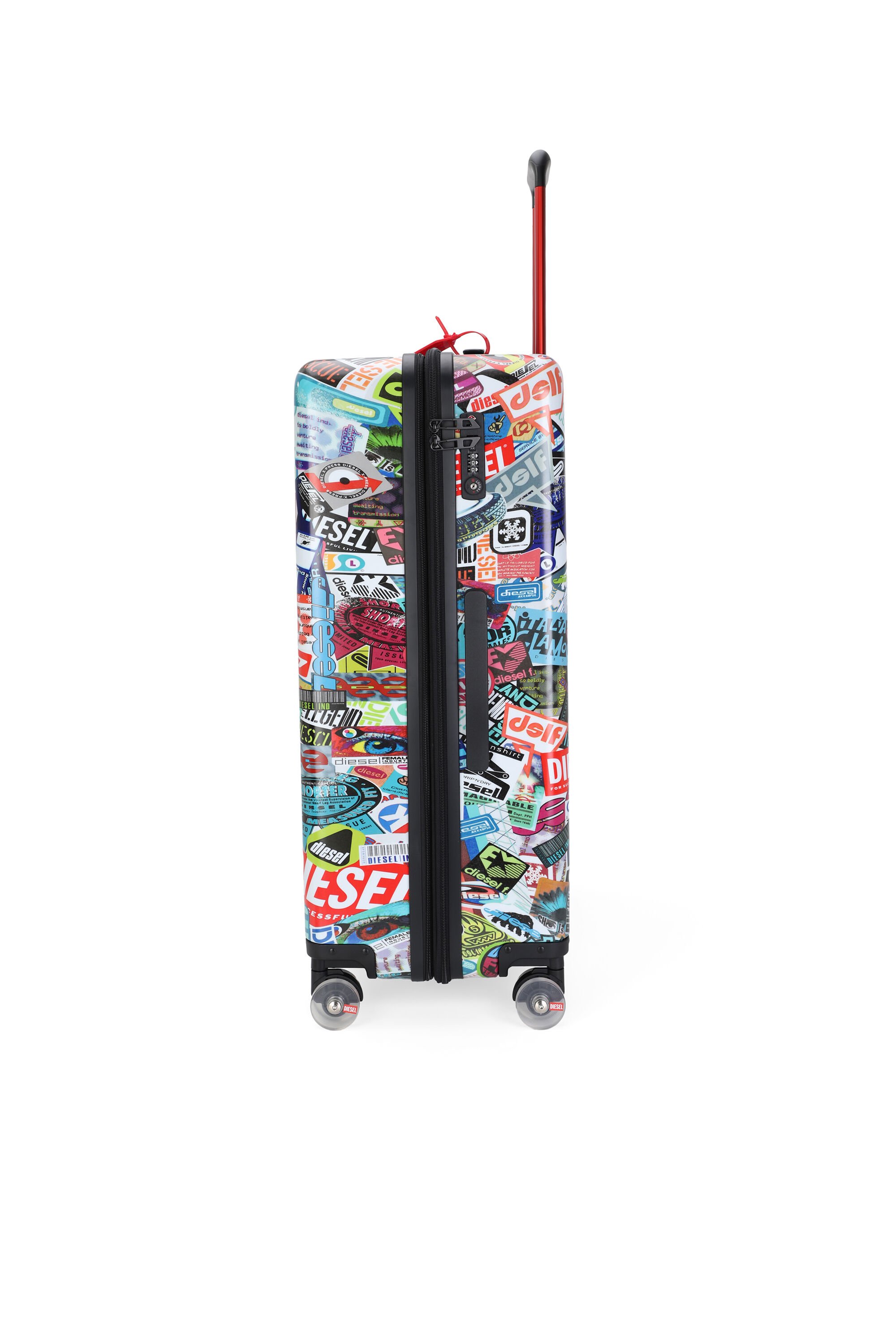 Diesel - DIESEL PC PRINTED TROLLEY-STICKERS- DSL0, Unisex's Sticker style carry‑on suitcase 28" in マルチカラー - 3