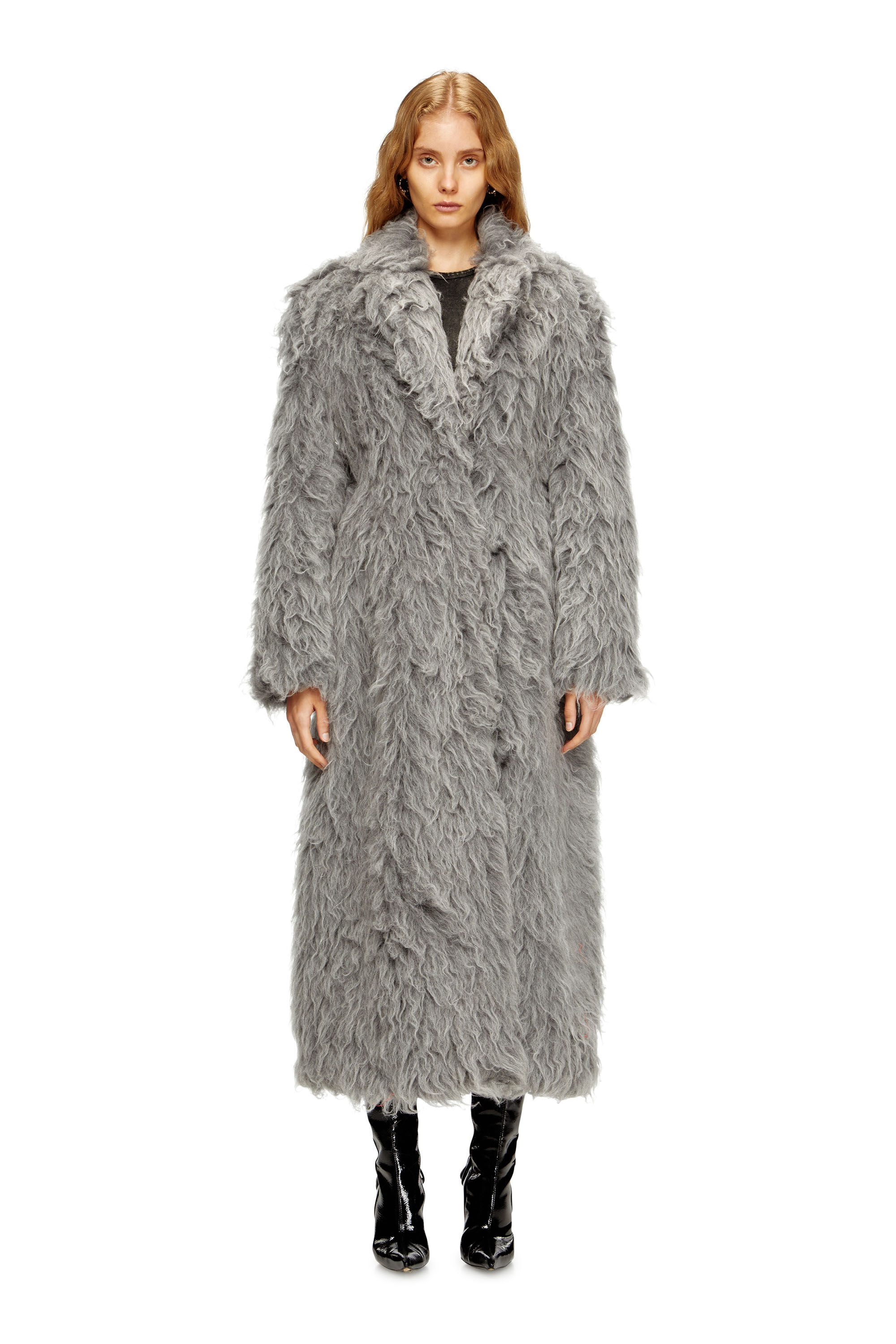 Diesel - W-GLAMO-R1, Female's ロングコート in グレー - 3