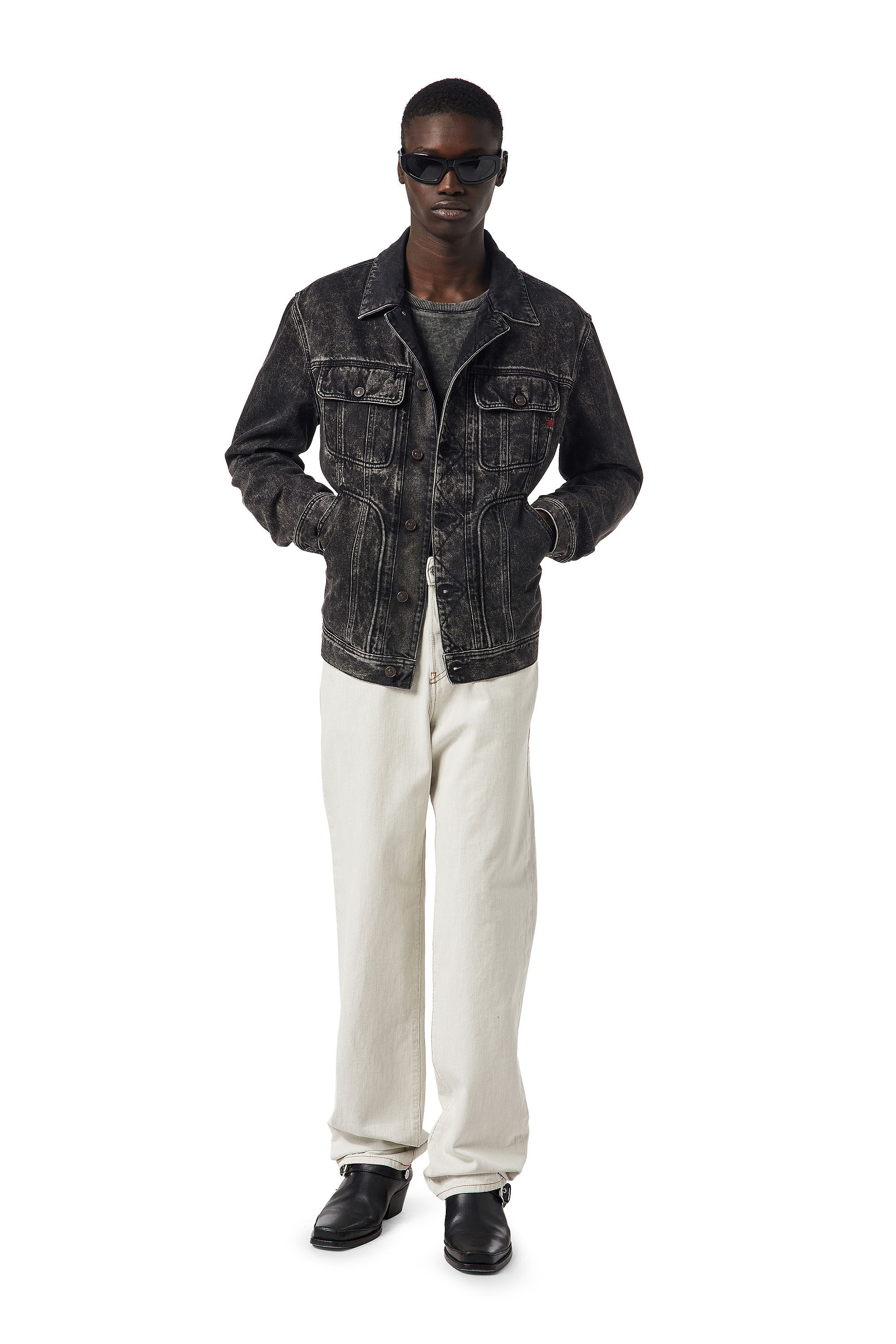 Diesel - Straight Jeans 1955 D-Rekiv 09B93, ホワイト - Image 1