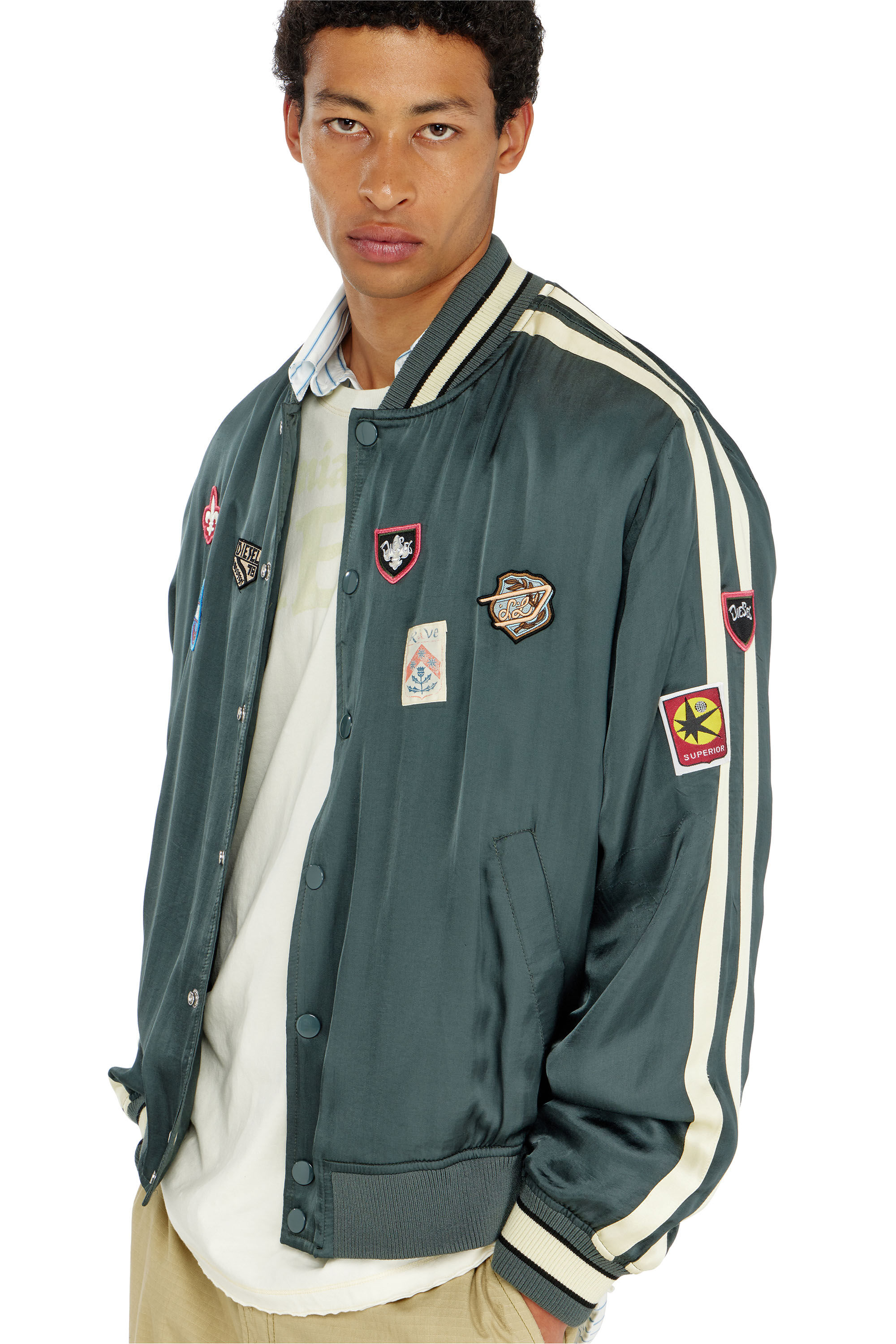 Diesel - J-ANNU, Male's ジャケット in ダークグリーン - 4