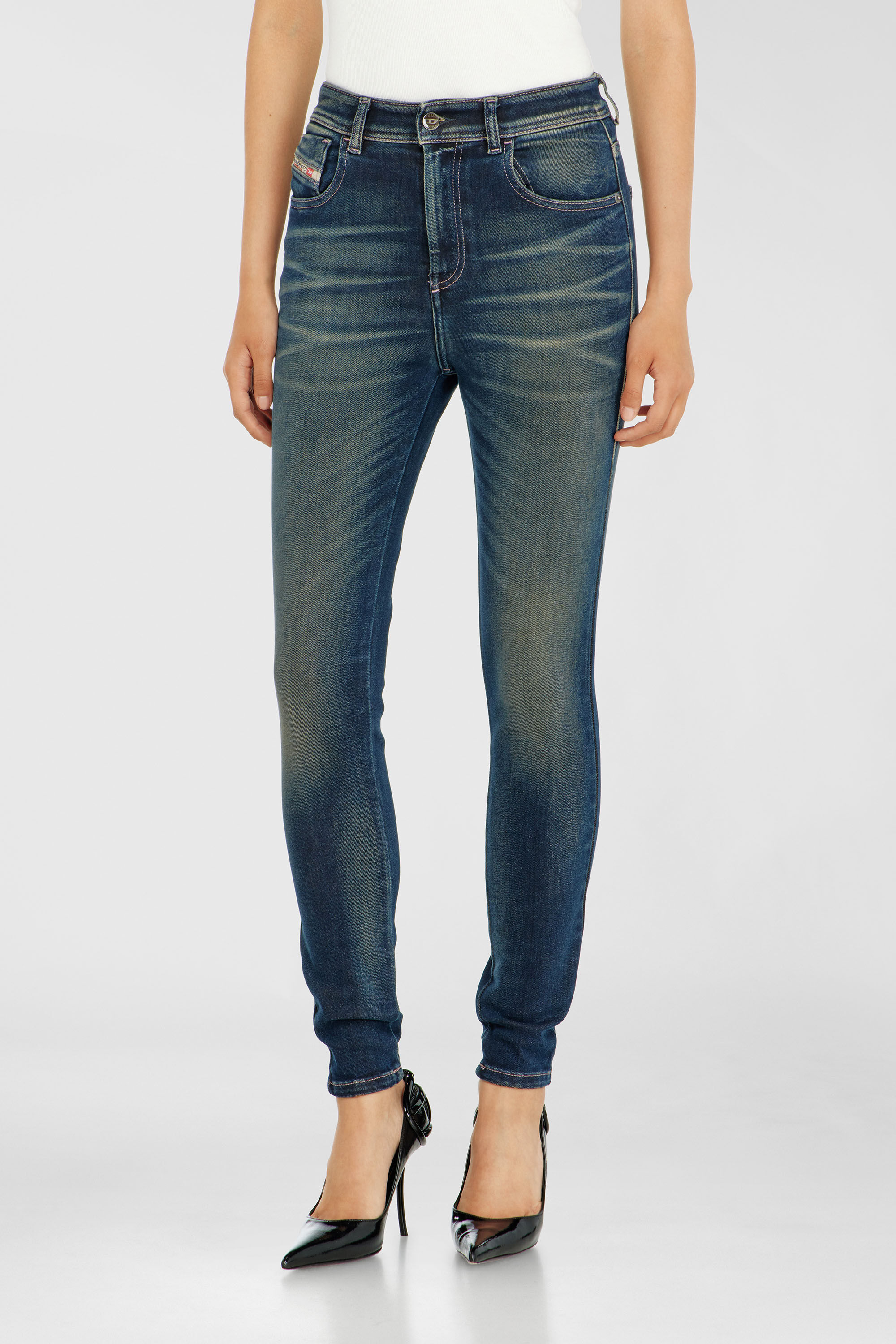 Diesel - Female's Skinny Jeans 1984 Slandy-High 09P40, ダークブルー - 4